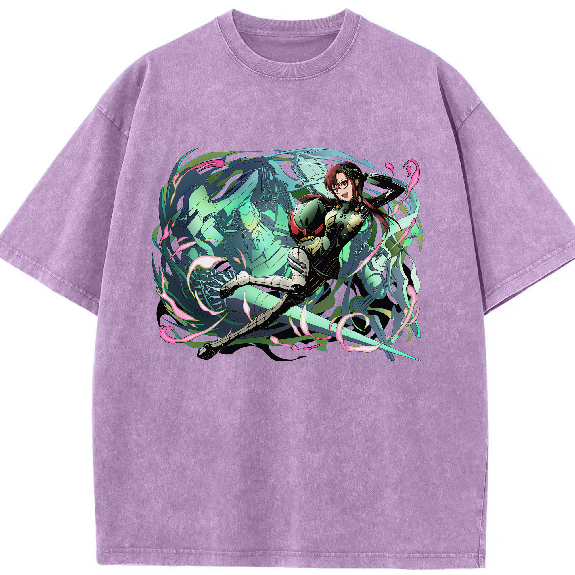 （画像用） EVA 新世紀エヴァンゲリオン 綿100% ヴィンテージ風 半袖Tシャツ（フロントプリント）