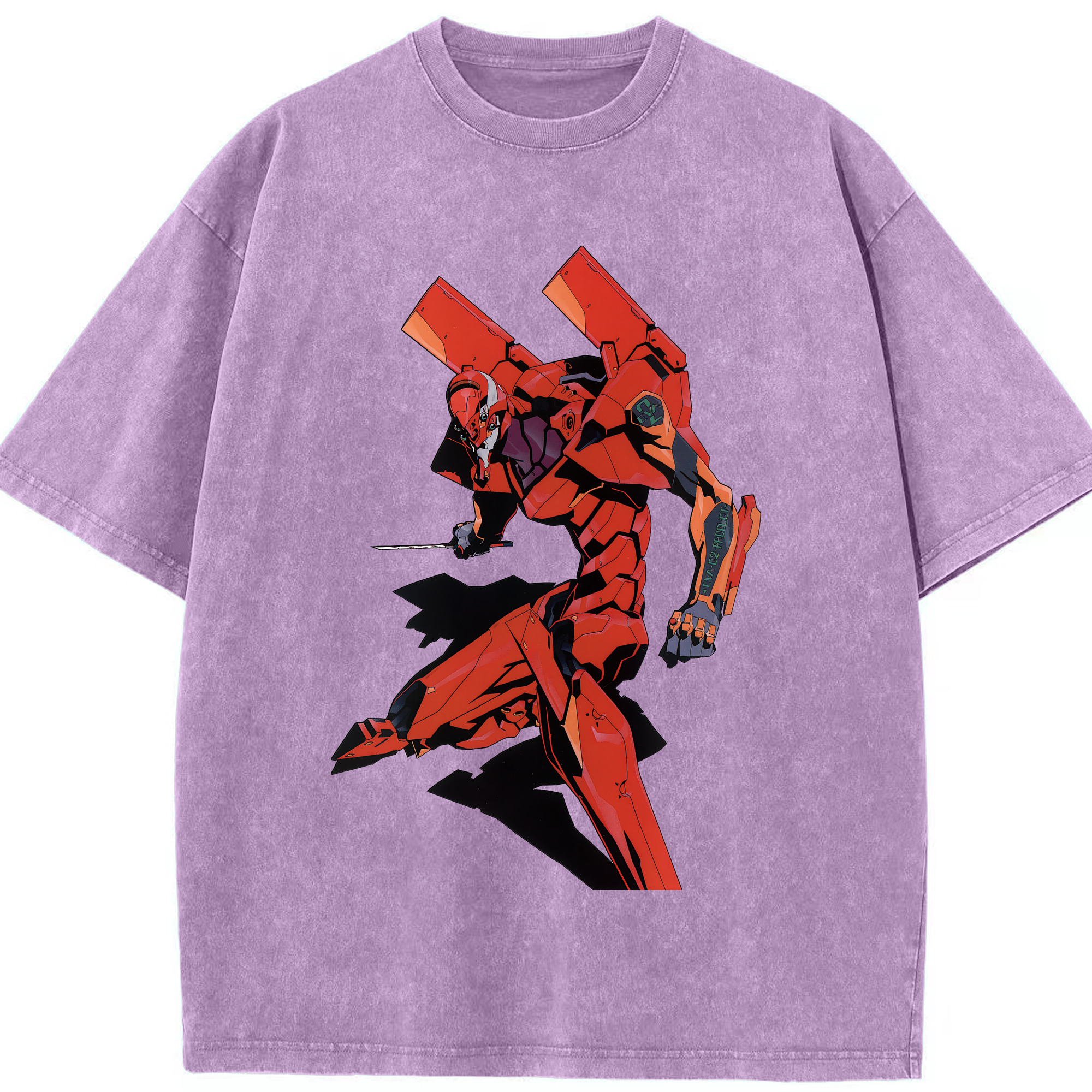 （画像用） EVA 新世紀エヴァンゲリオン 綿100% ヴィンテージ風 半袖Tシャツ（フロントプリント）
