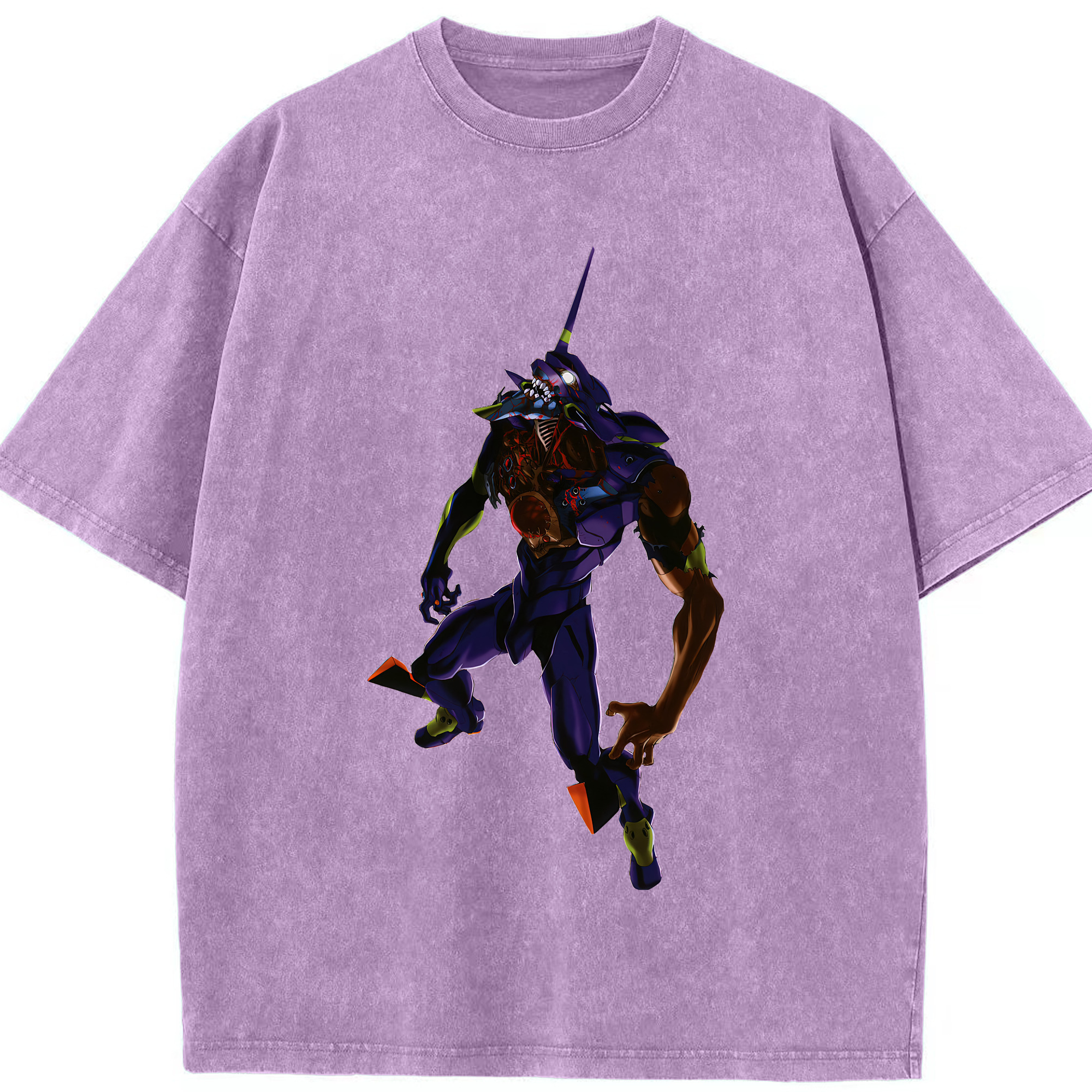（画像用） EVA 新世紀エヴァンゲリオン 綿100% ヴィンテージ風 半袖Tシャツ（フロントプリント）