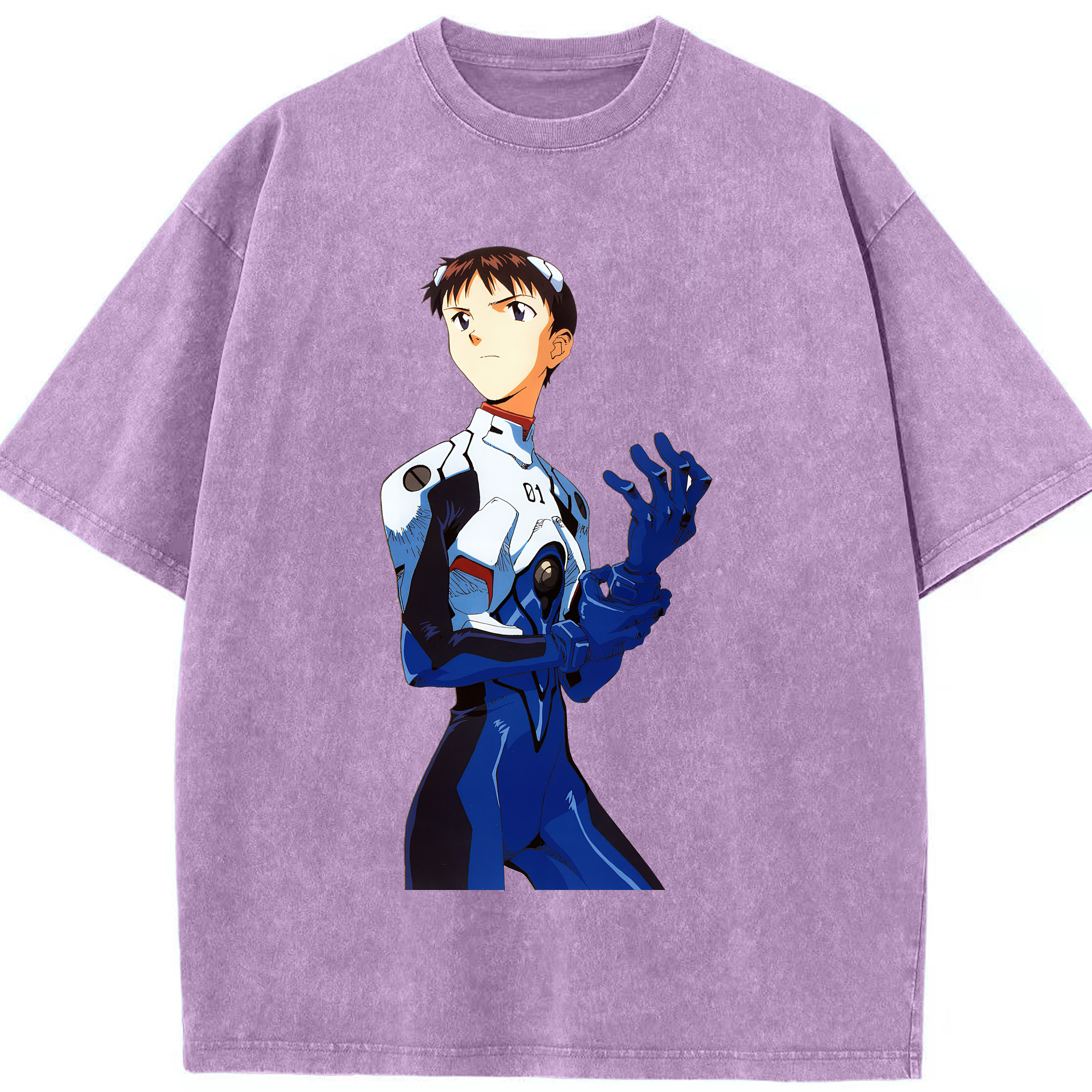 （画像用） EVA 新世紀エヴァンゲリオン 綿100% ヴィンテージ風 半袖Tシャツ（フロントプリント）