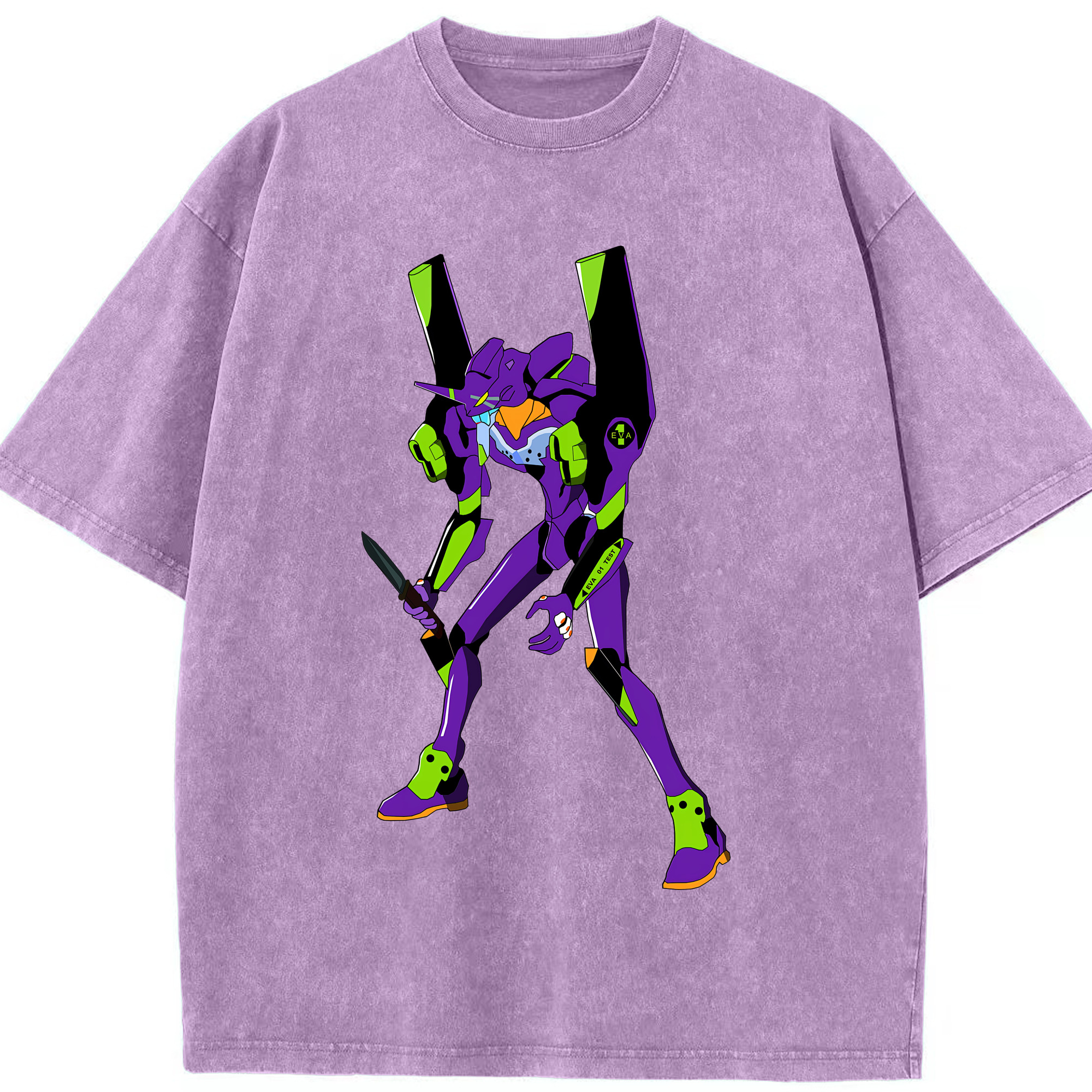 （画像用） EVA 新世紀エヴァンゲリオン 綿100% ヴィンテージ風 半袖Tシャツ（フロントプリント）