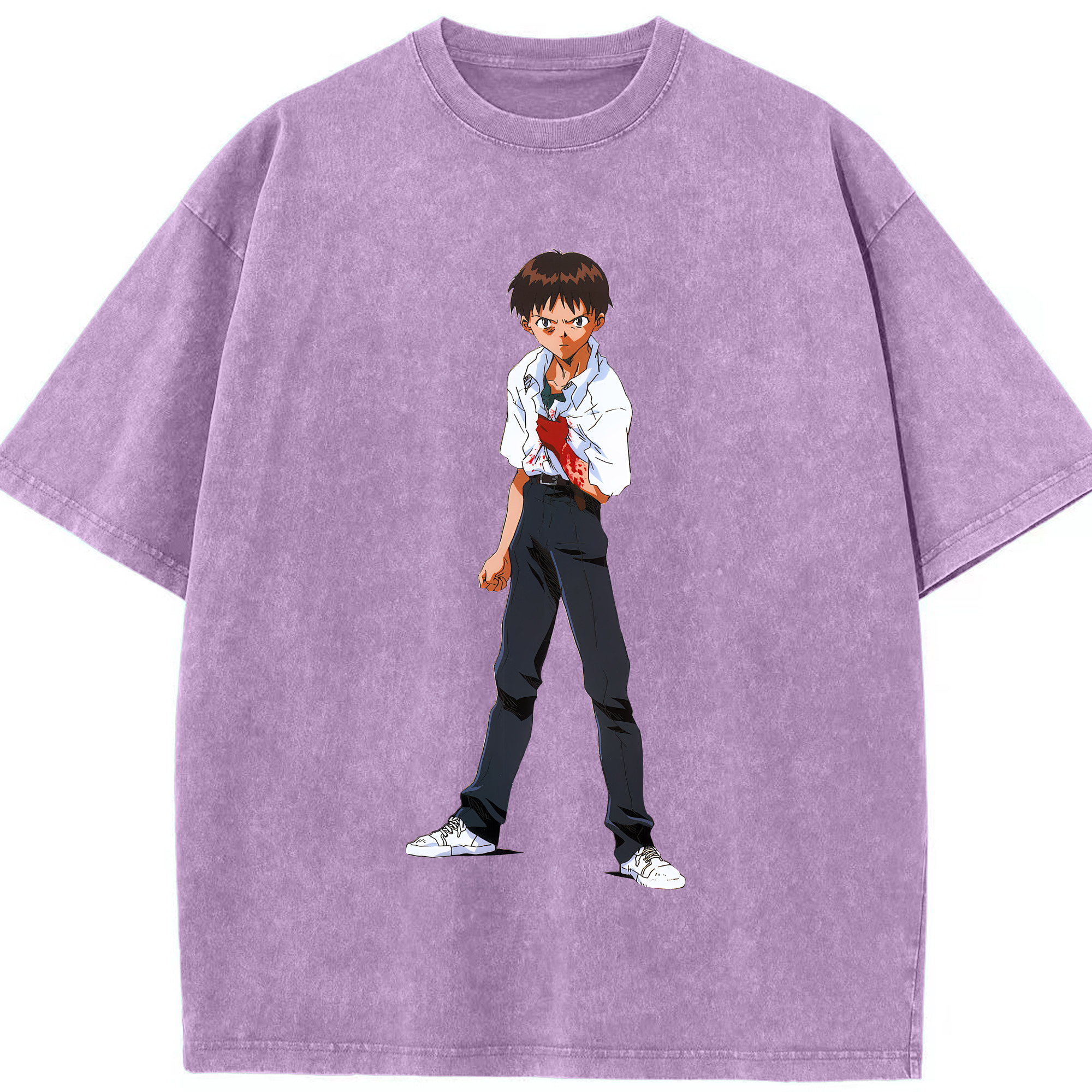（画像用） EVA 新世紀エヴァンゲリオン 綿100% ヴィンテージ風 半袖Tシャツ（フロントプリント）