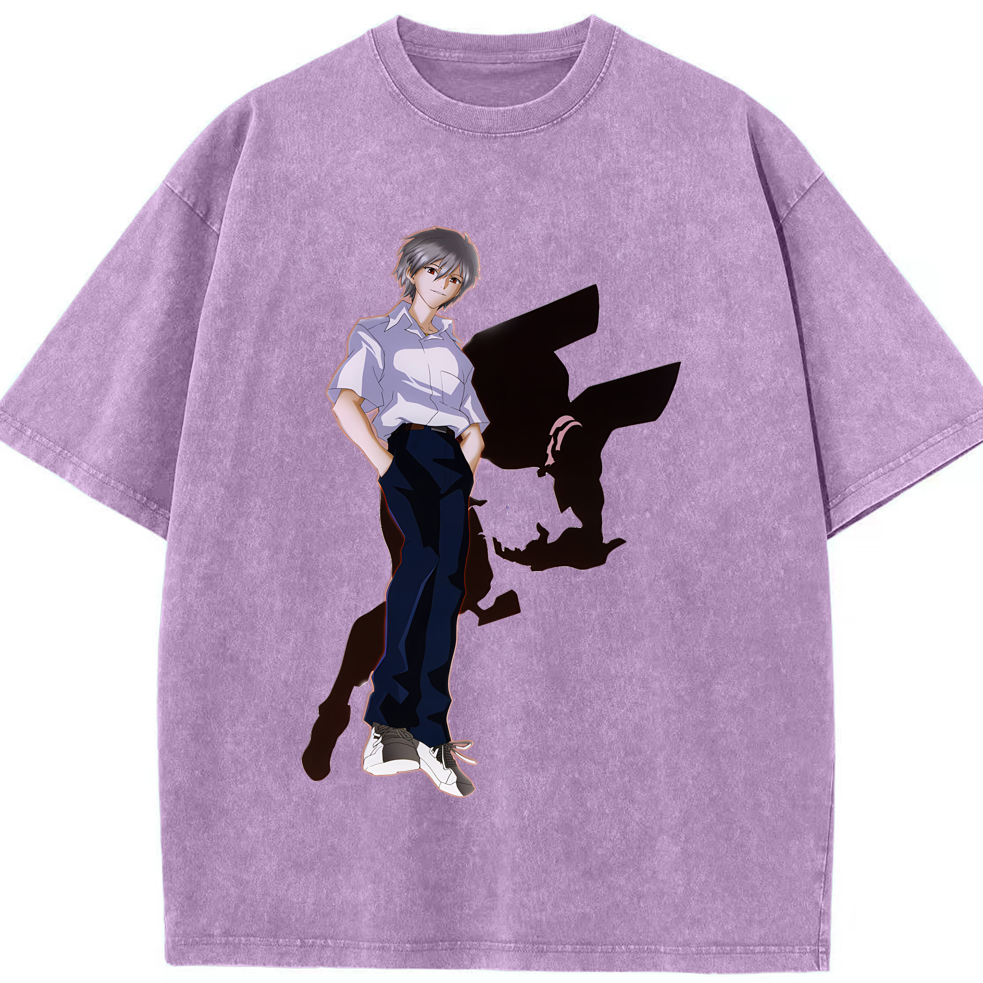 （画像用） EVA 新世紀エヴァンゲリオン 綿100% ヴィンテージ風 半袖Tシャツ（フロントプリント）