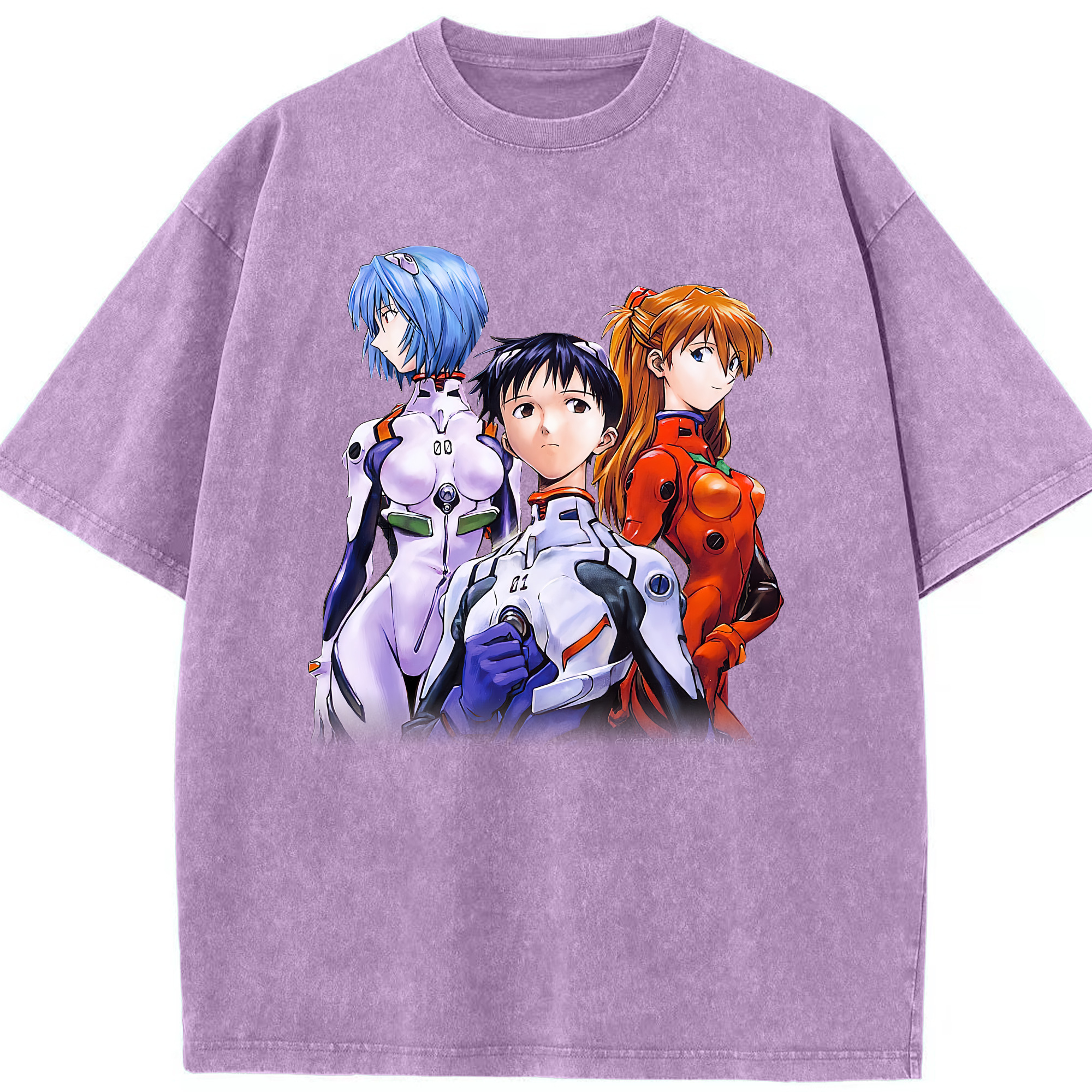 （画像用） EVA 新世紀エヴァンゲリオン 綿100% ヴィンテージ風 半袖Tシャツ（フロントプリント）