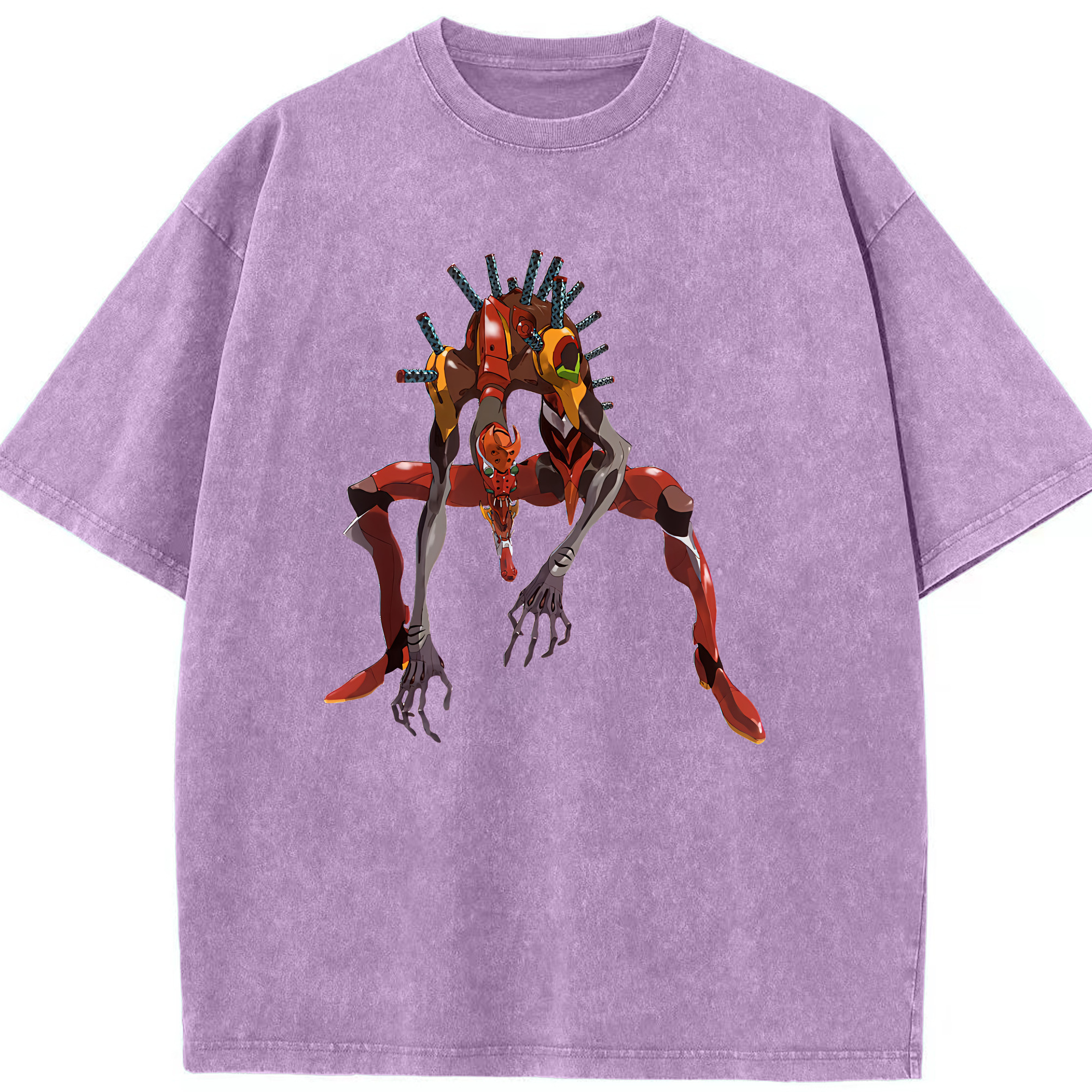 （画像用） EVA 新世紀エヴァンゲリオン 綿100% ヴィンテージ風 半袖Tシャツ（フロントプリント）