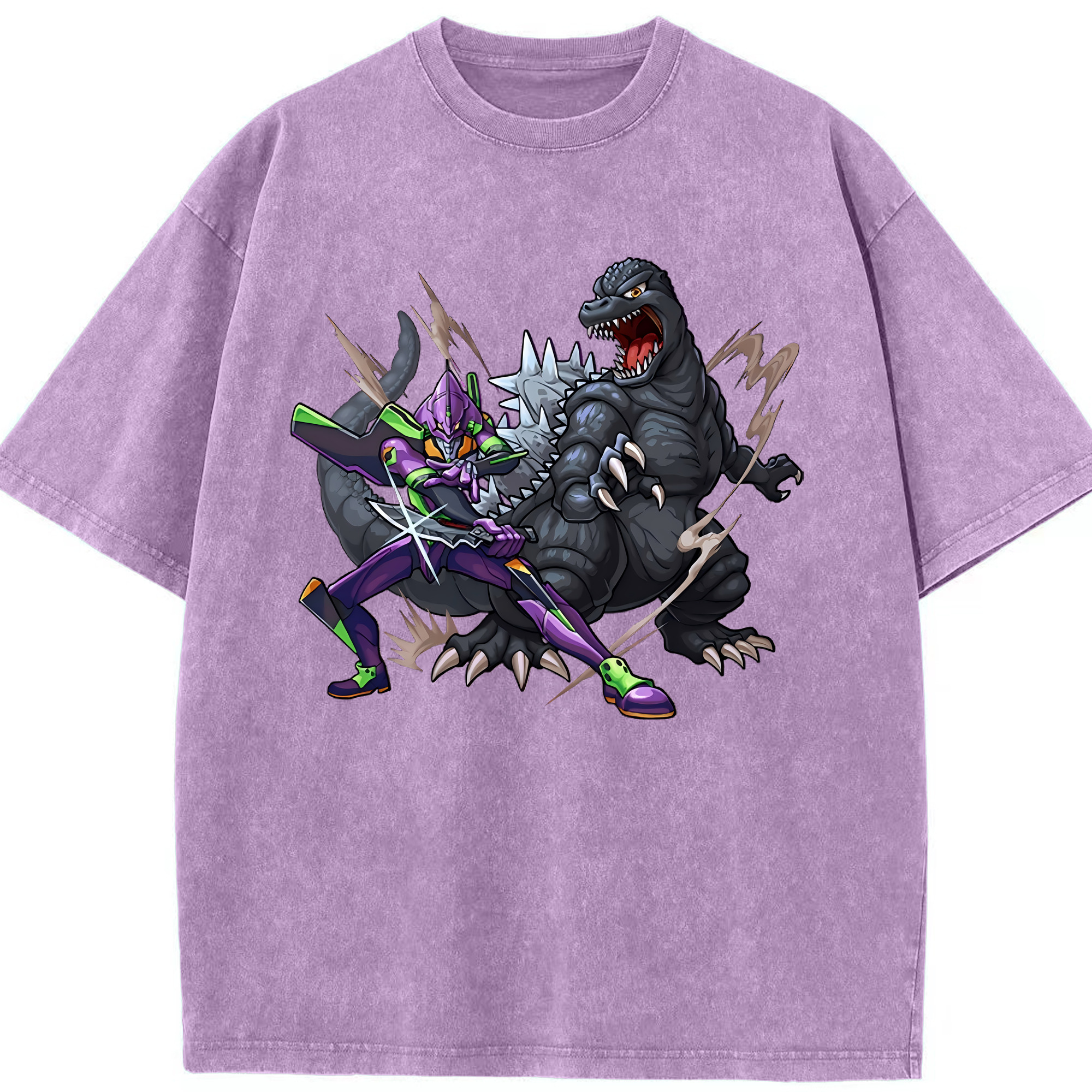 （画像用） EVA 新世紀エヴァンゲリオン 綿100% ヴィンテージ風 半袖Tシャツ（フロントプリント）
