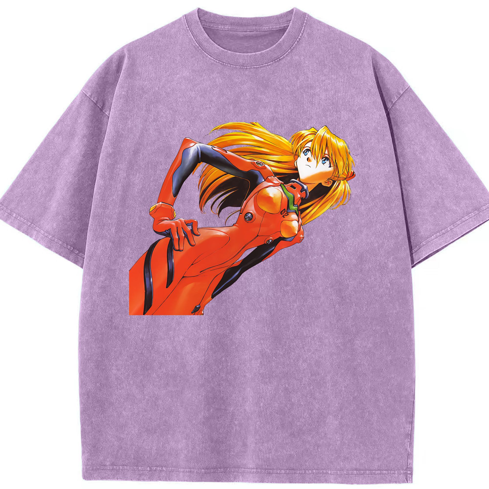 （画像用） EVA 新世紀エヴァンゲリオン 綿100% ヴィンテージ風 半袖Tシャツ（フロントプリント）