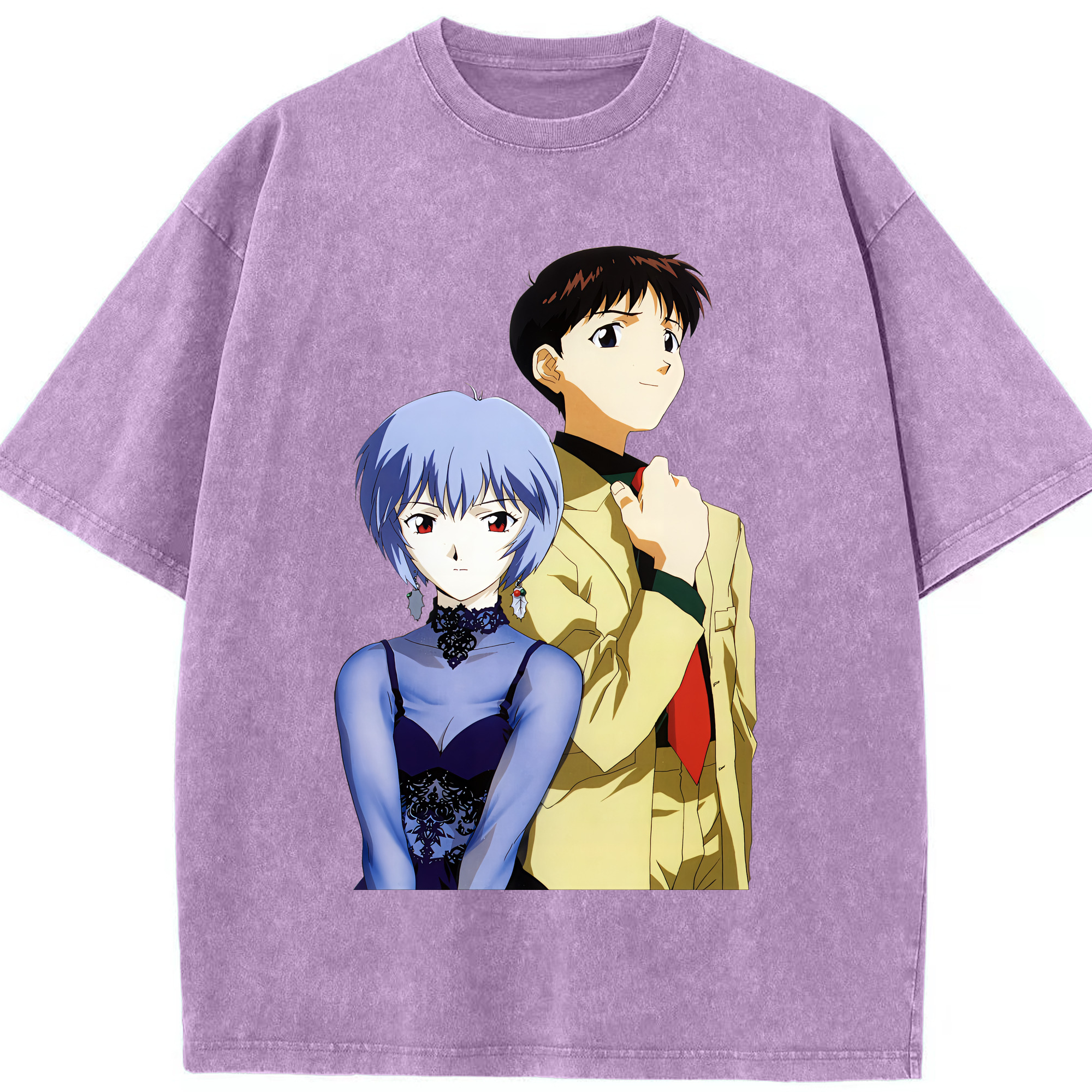 （画像用） EVA 新世紀エヴァンゲリオン 綿100% ヴィンテージ風 半袖Tシャツ（フロントプリント）