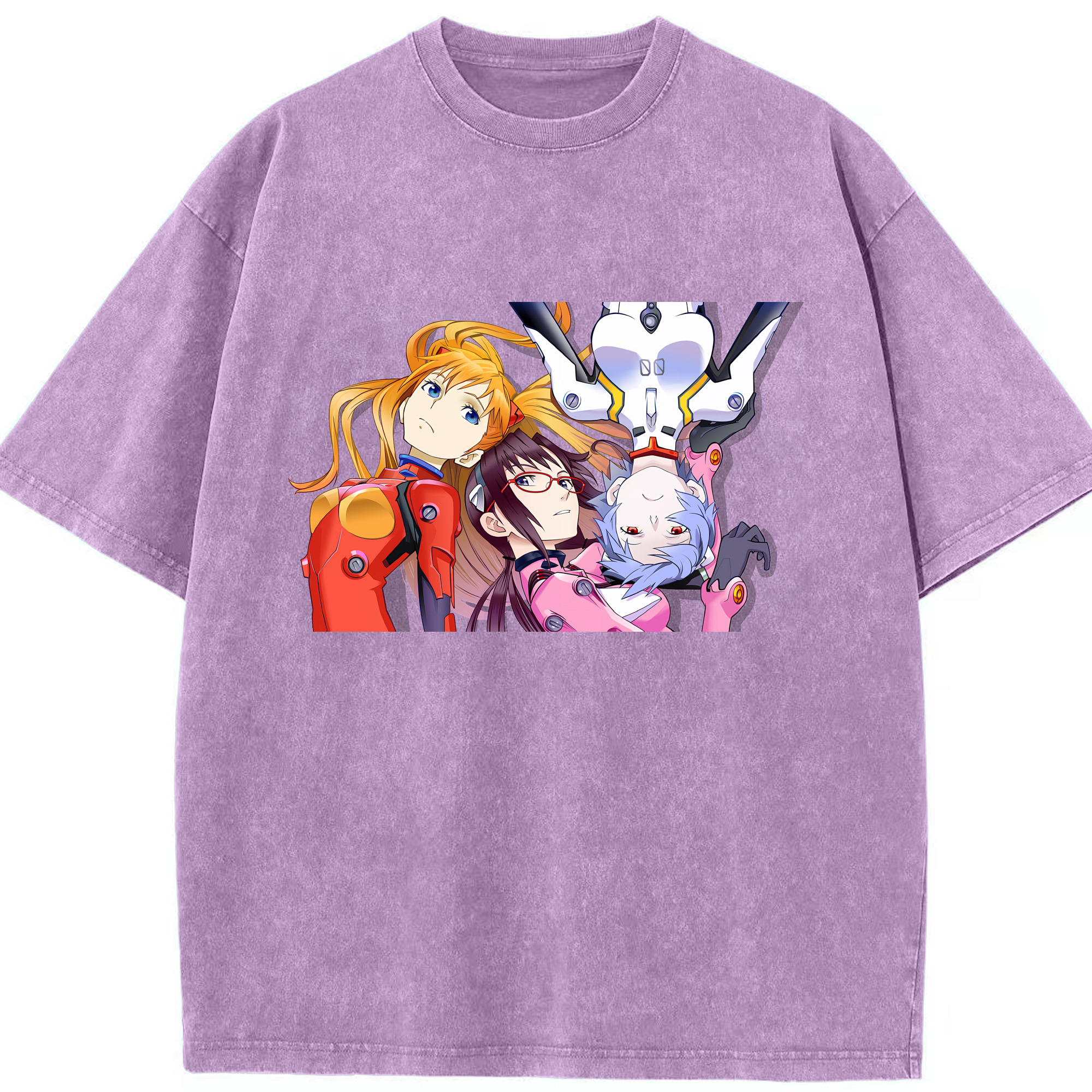 （画像用） EVA 新世紀エヴァンゲリオン 綿100% ヴィンテージ風 半袖Tシャツ（フロントプリント）