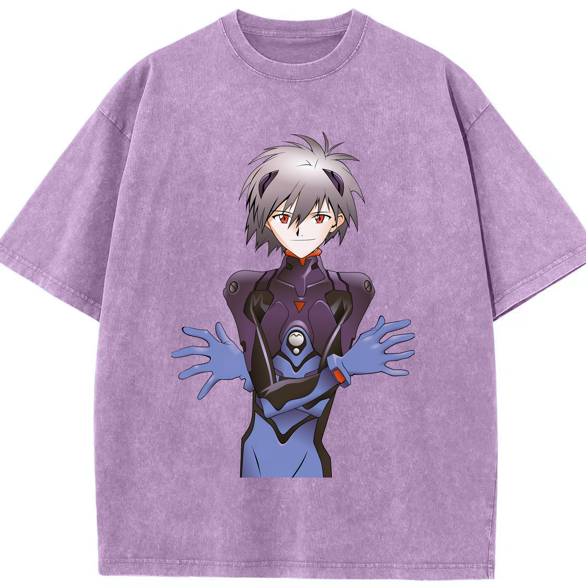 （画像用） EVA 新世紀エヴァンゲリオン 綿100% ヴィンテージ風 半袖Tシャツ（フロントプリント）
