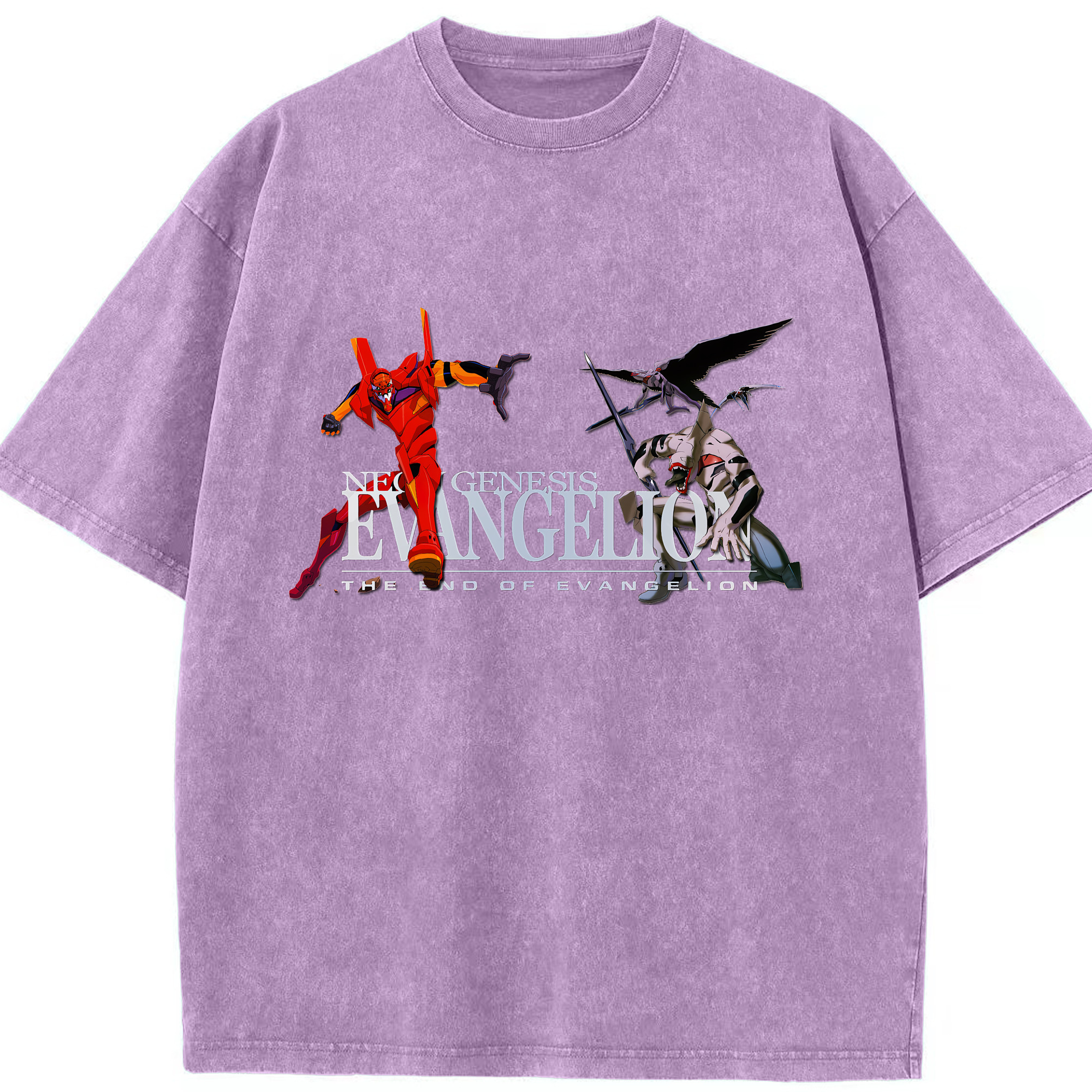 （画像用） EVA 新世紀エヴァンゲリオン 綿100% ヴィンテージ風 半袖Tシャツ（フロントプリント）