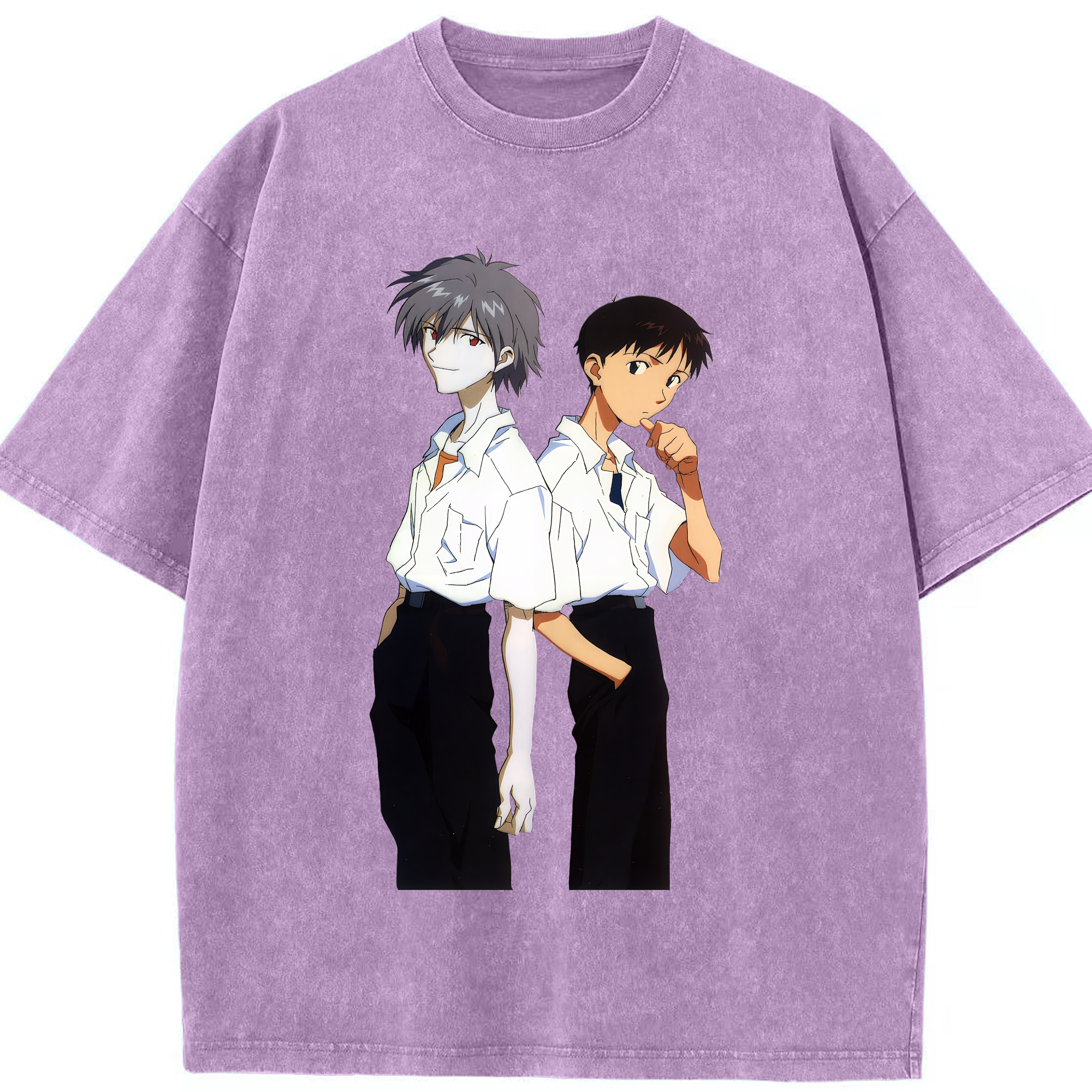 （画像用） EVA 新世紀エヴァンゲリオン 綿100% ヴィンテージ風 半袖Tシャツ（フロントプリント）