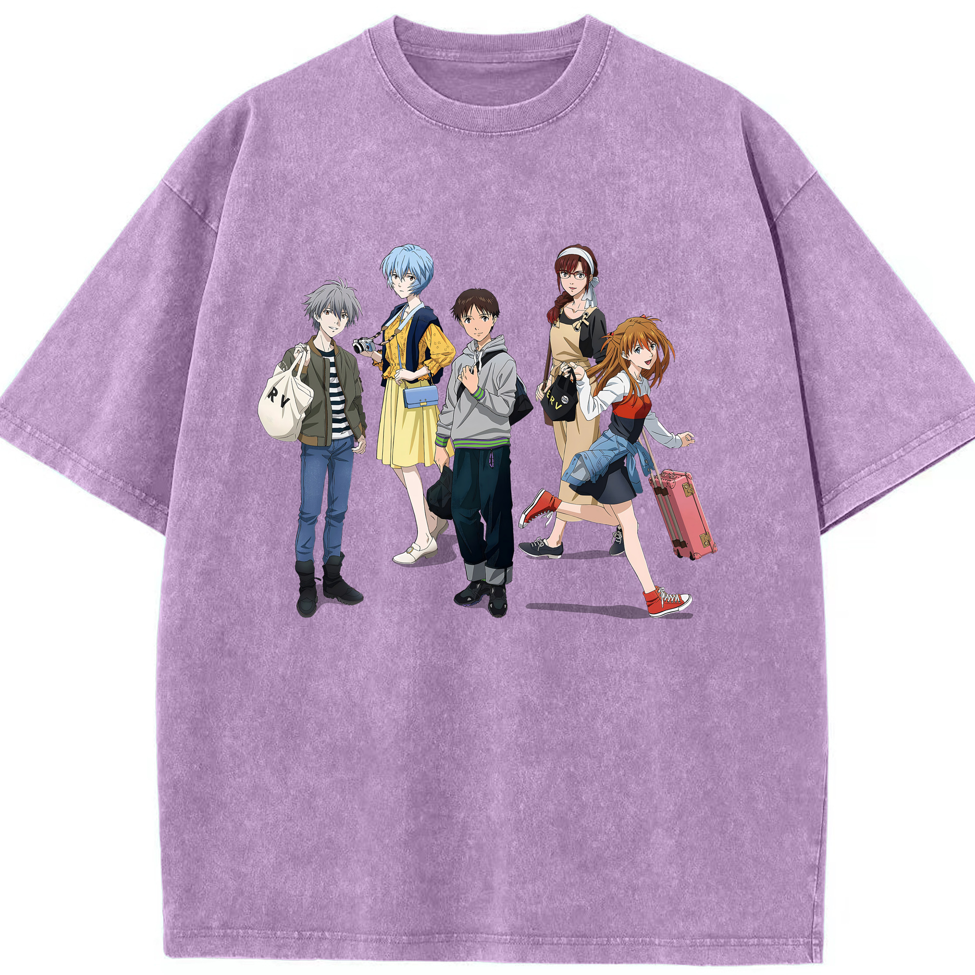 （画像用） EVA 新世紀エヴァンゲリオン 綿100% ヴィンテージ風 半袖Tシャツ（フロントプリント）