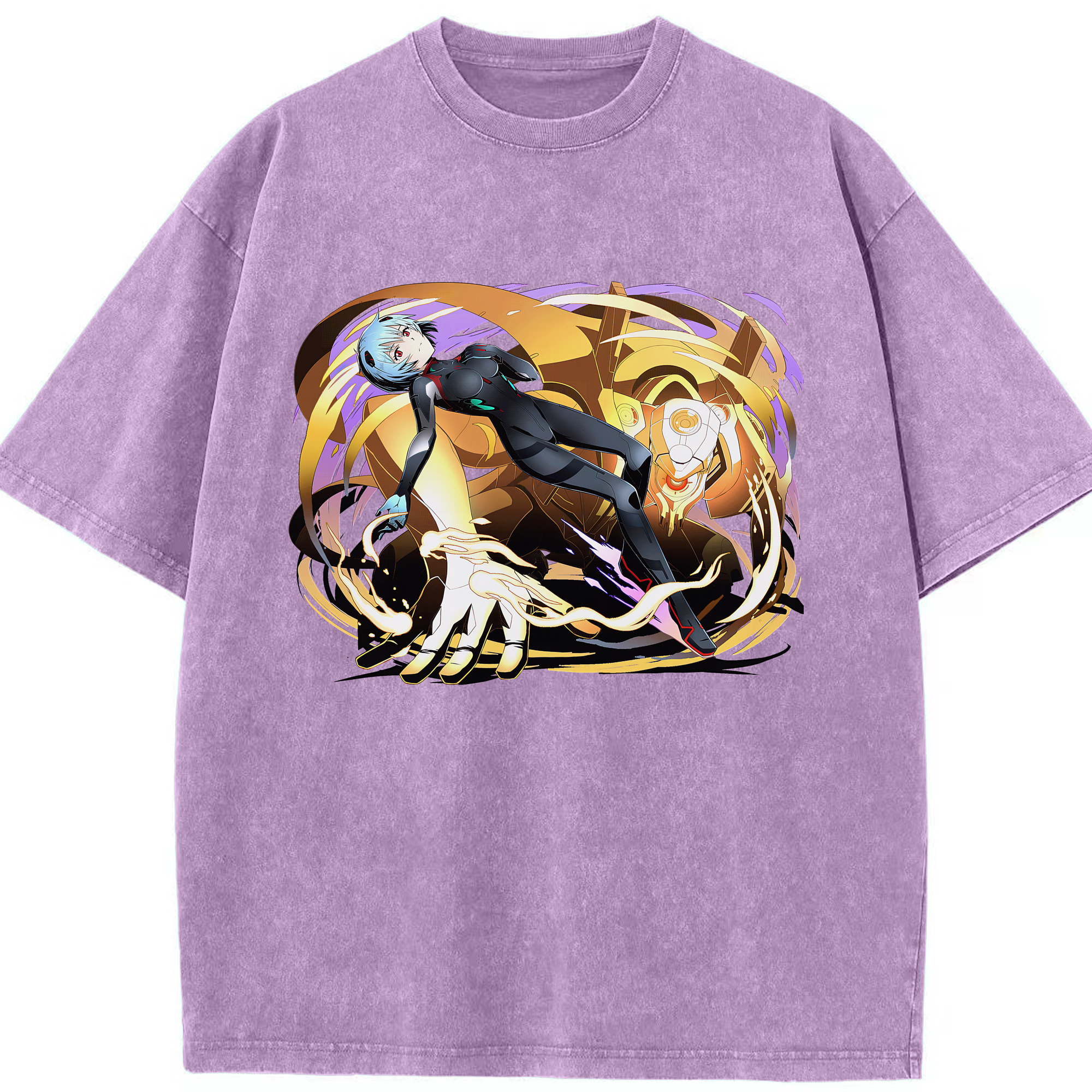 （画像用） EVA 新世紀エヴァンゲリオン 綿100% ヴィンテージ風 半袖Tシャツ（フロントプリント）