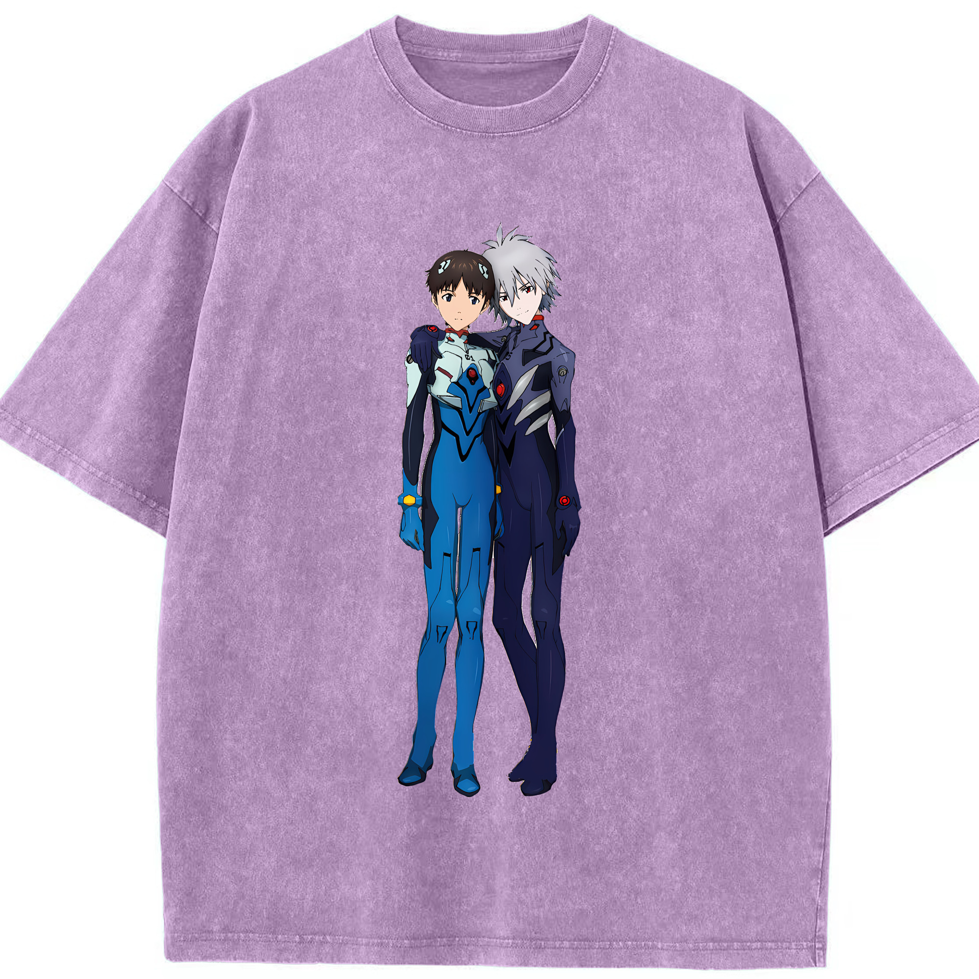 （画像用） EVA 新世紀エヴァンゲリオン 綿100% ヴィンテージ風 半袖Tシャツ（フロントプリント）