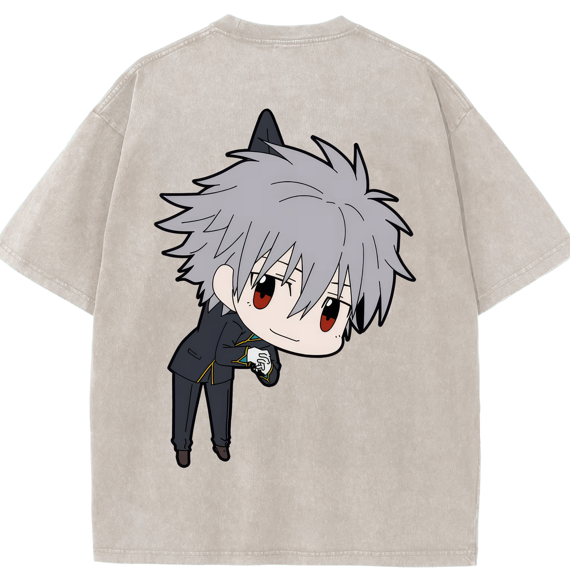 （画像用） EVA 新世紀エヴァンゲリオン 綿100% ヴィンテージ風 半袖Tシャツ（背面プリント）