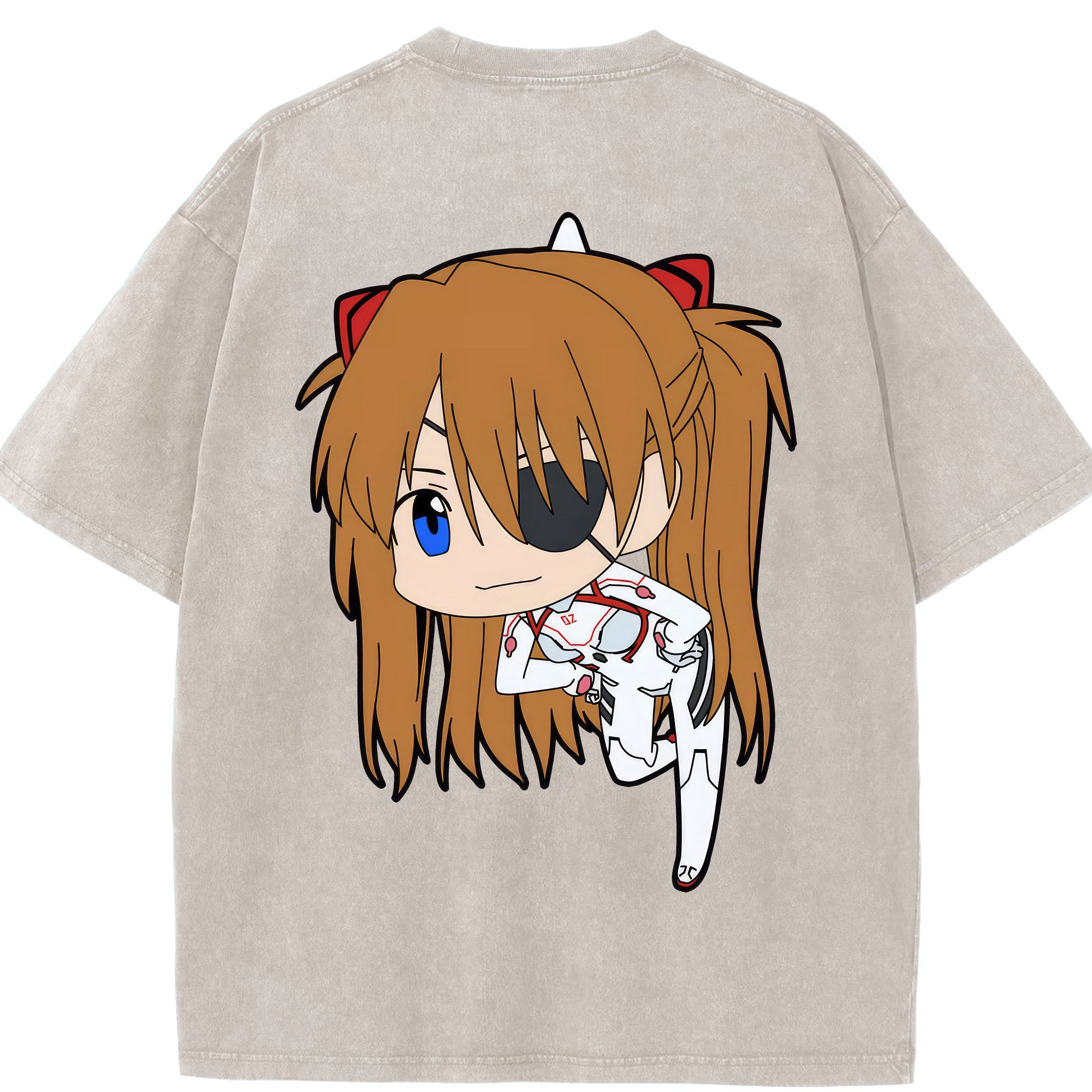 （画像用） EVA 新世紀エヴァンゲリオン 綿100% ヴィンテージ風 半袖Tシャツ（背面プリント）