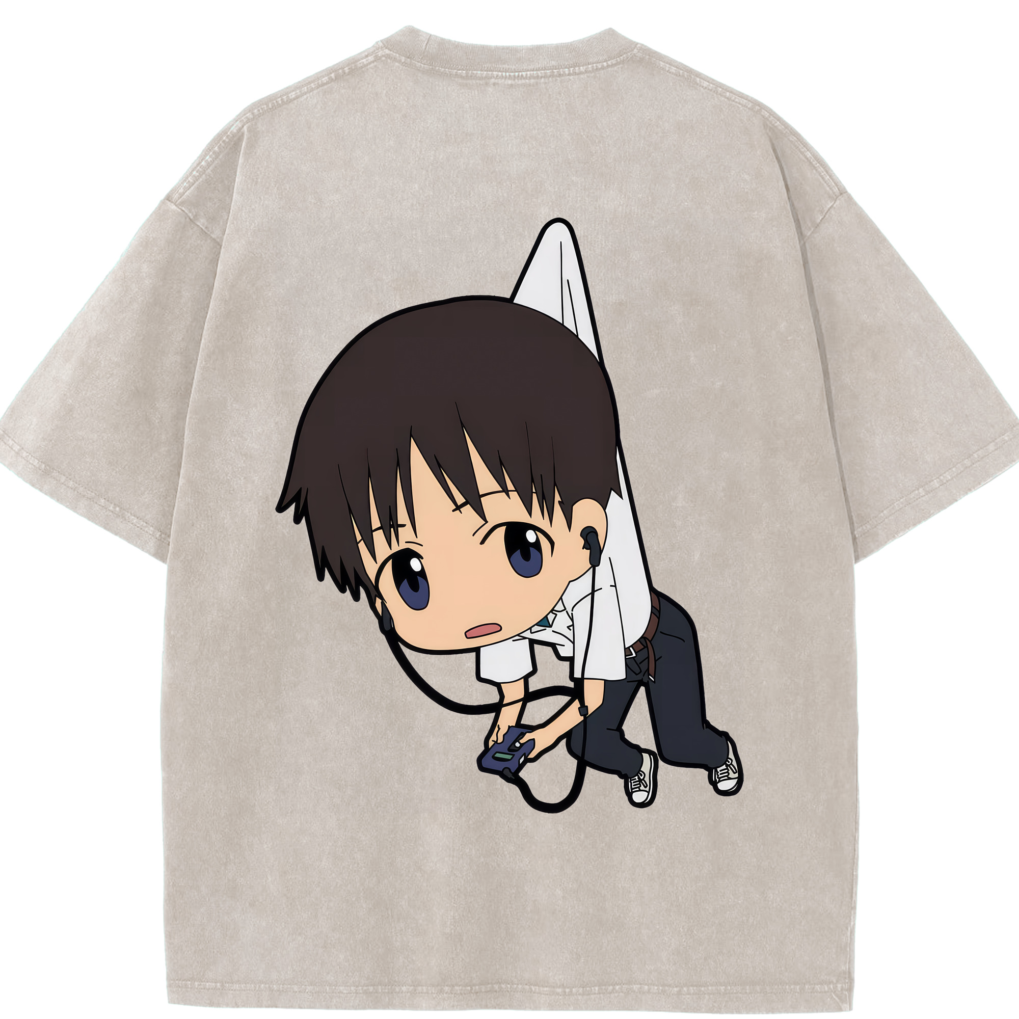 （画像用） EVA 新世紀エヴァンゲリオン 綿100% ヴィンテージ風 半袖Tシャツ（背面プリント）