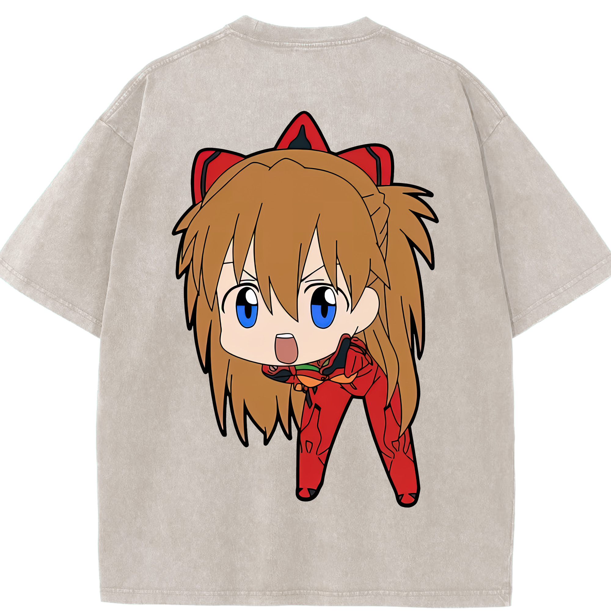 （画像用） EVA 新世紀エヴァンゲリオン 綿100% ヴィンテージ風 半袖Tシャツ（背面プリント）