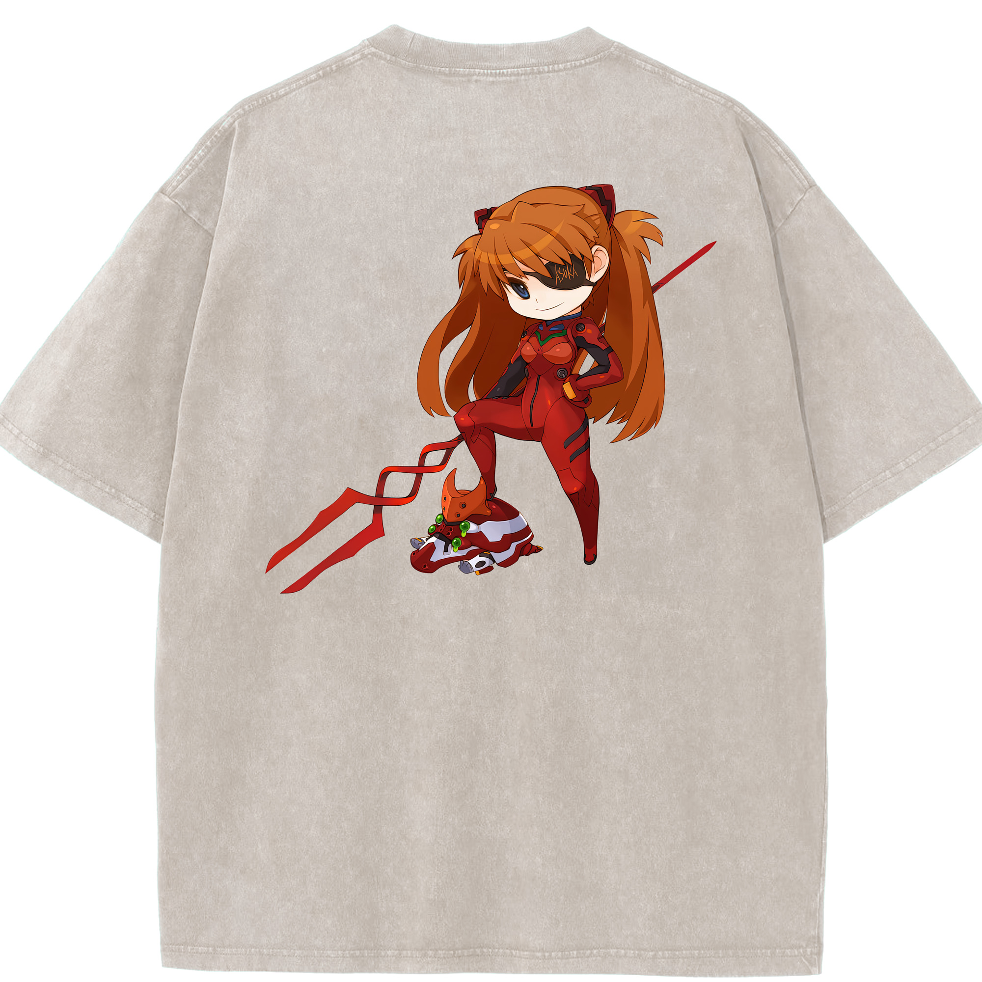（画像用） EVA 新世紀エヴァンゲリオン 綿100% ヴィンテージ風 半袖Tシャツ（背面プリント）