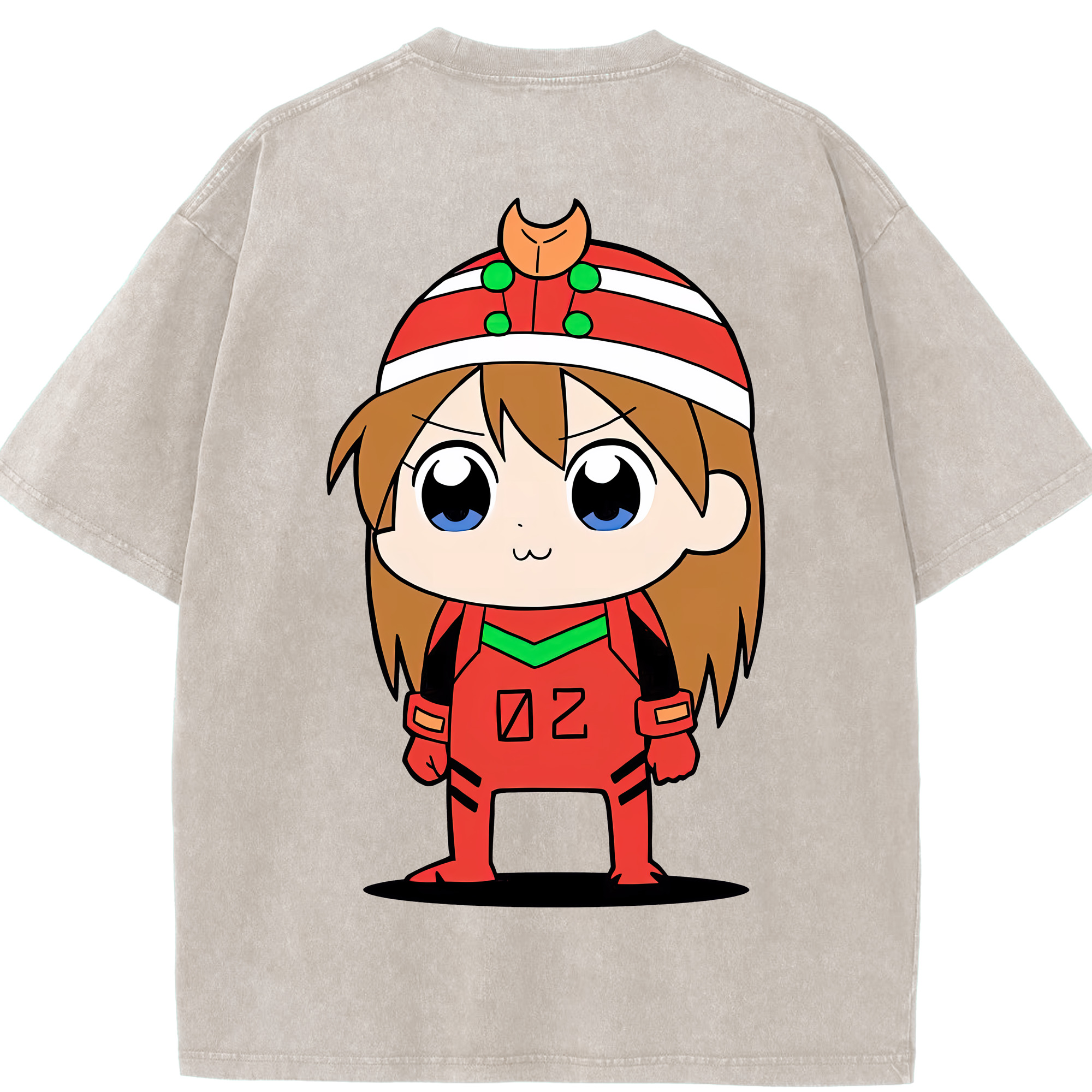 （画像用） EVA 新世紀エヴァンゲリオン 綿100% ヴィンテージ風 半袖Tシャツ（背面プリント）