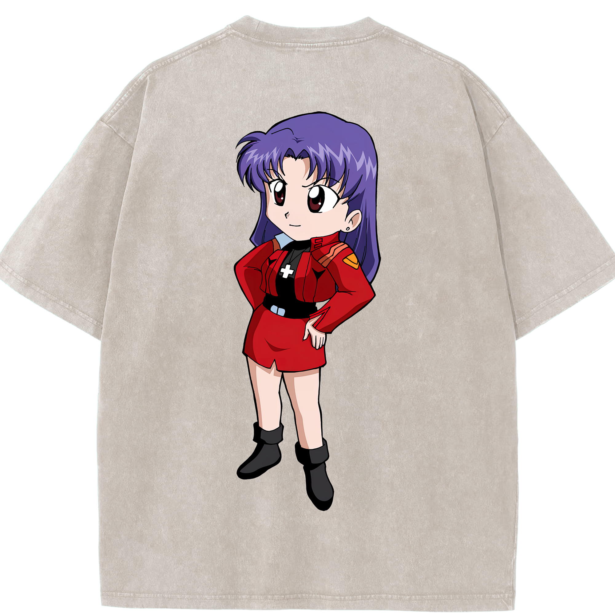 （画像用） EVA 新世紀エヴァンゲリオン 綿100% ヴィンテージ風 半袖Tシャツ（背面プリント）