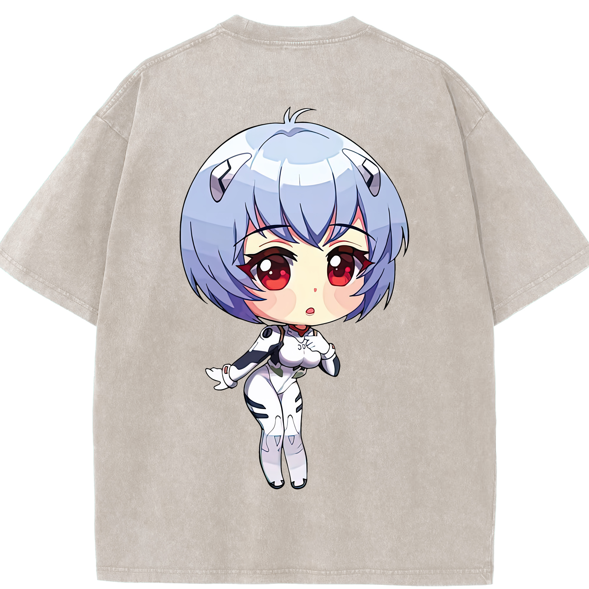 （画像用） EVA 新世紀エヴァンゲリオン 綿100% ヴィンテージ風 半袖Tシャツ（背面プリント）