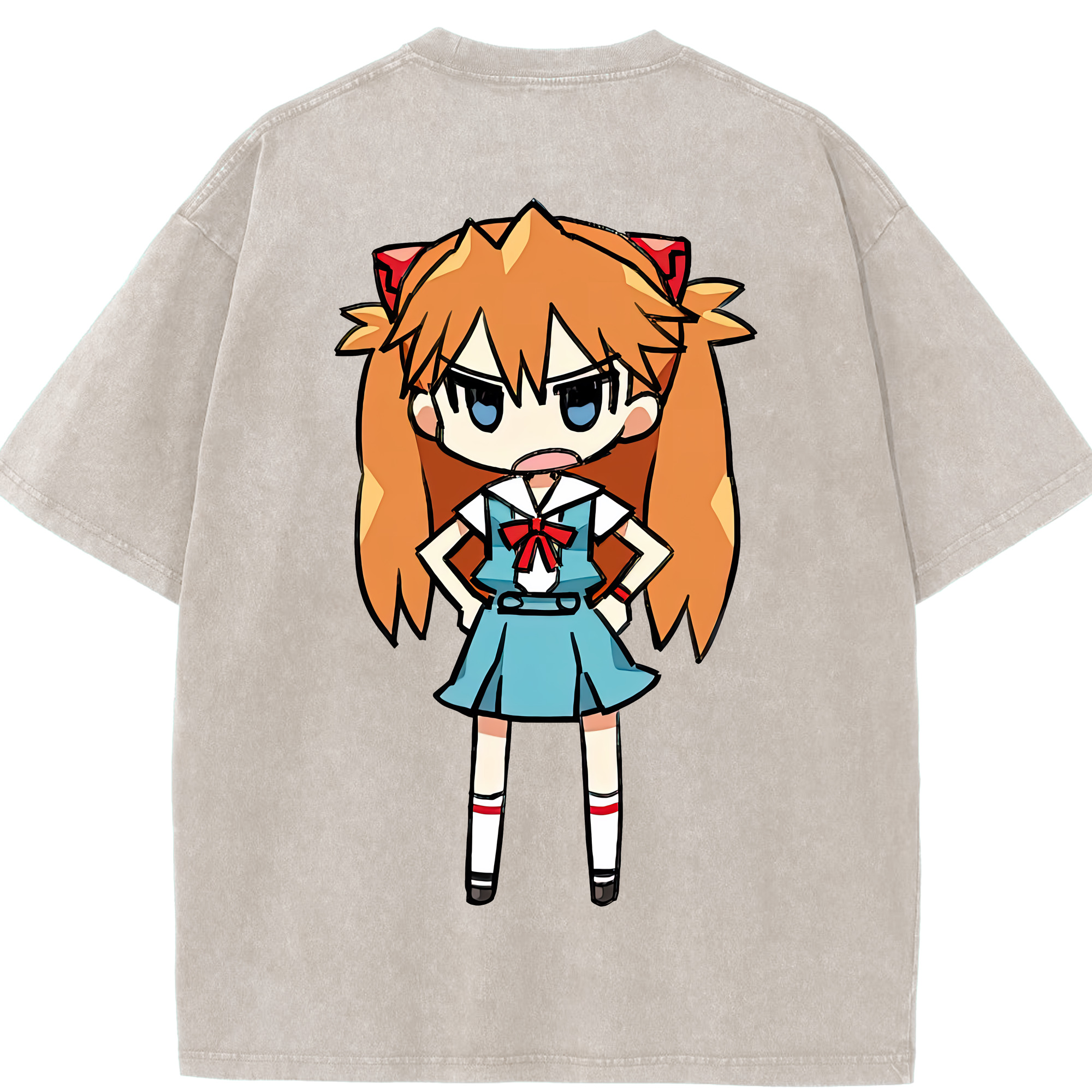 （画像用） EVA 新世紀エヴァンゲリオン 綿100% ヴィンテージ風 半袖Tシャツ（背面プリント）