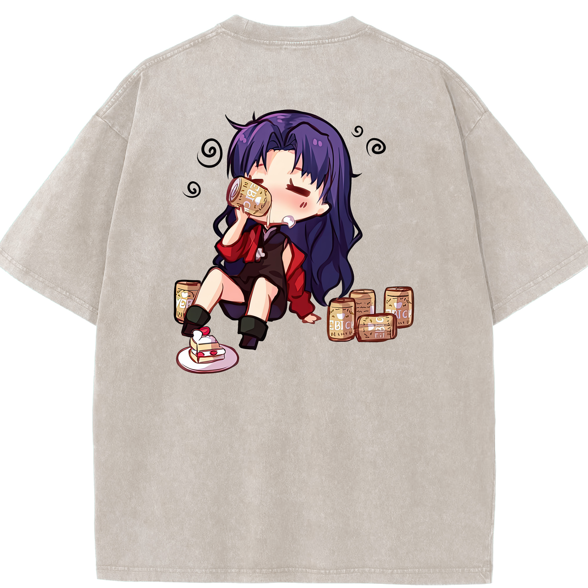 （画像用） EVA 新世紀エヴァンゲリオン 綿100% ヴィンテージ風 半袖Tシャツ（背面プリント）