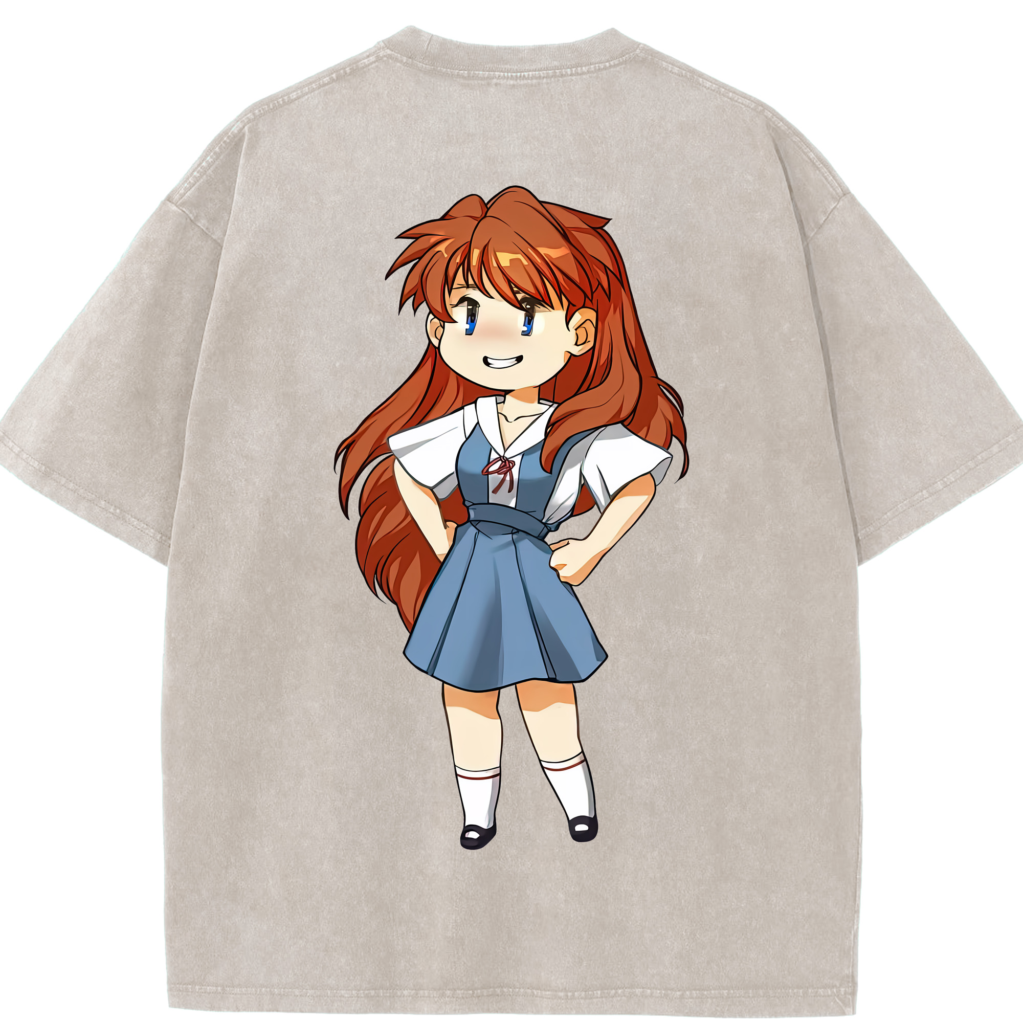 （画像用） EVA 新世紀エヴァンゲリオン 綿100% ヴィンテージ風 半袖Tシャツ（背面プリント）
