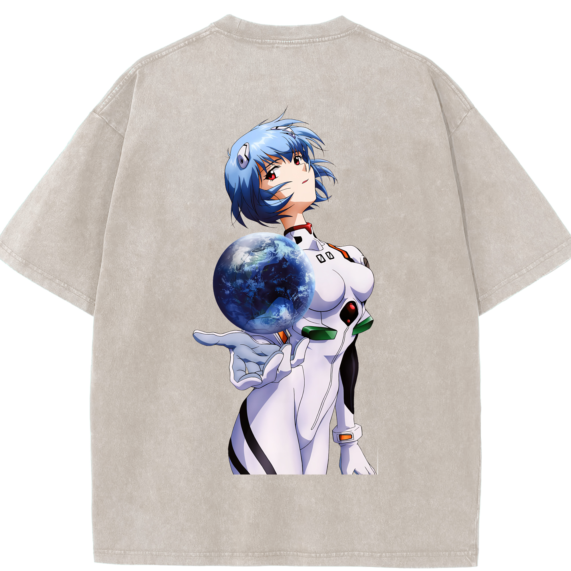 （画像用） EVA 新世紀エヴァンゲリオン 綿100% ヴィンテージ風 半袖Tシャツ（背面プリント）