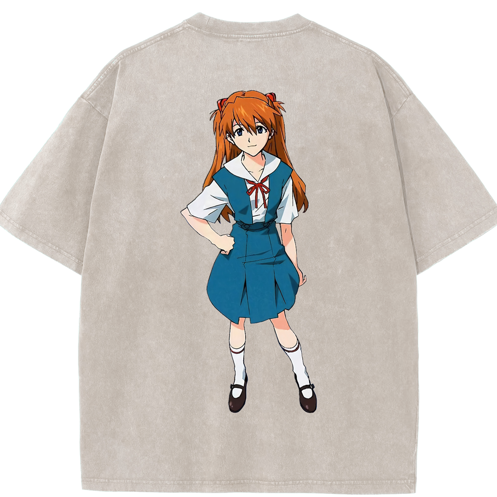 （画像用） EVA 新世紀エヴァンゲリオン 綿100% ヴィンテージ風 半袖Tシャツ（背面プリント）