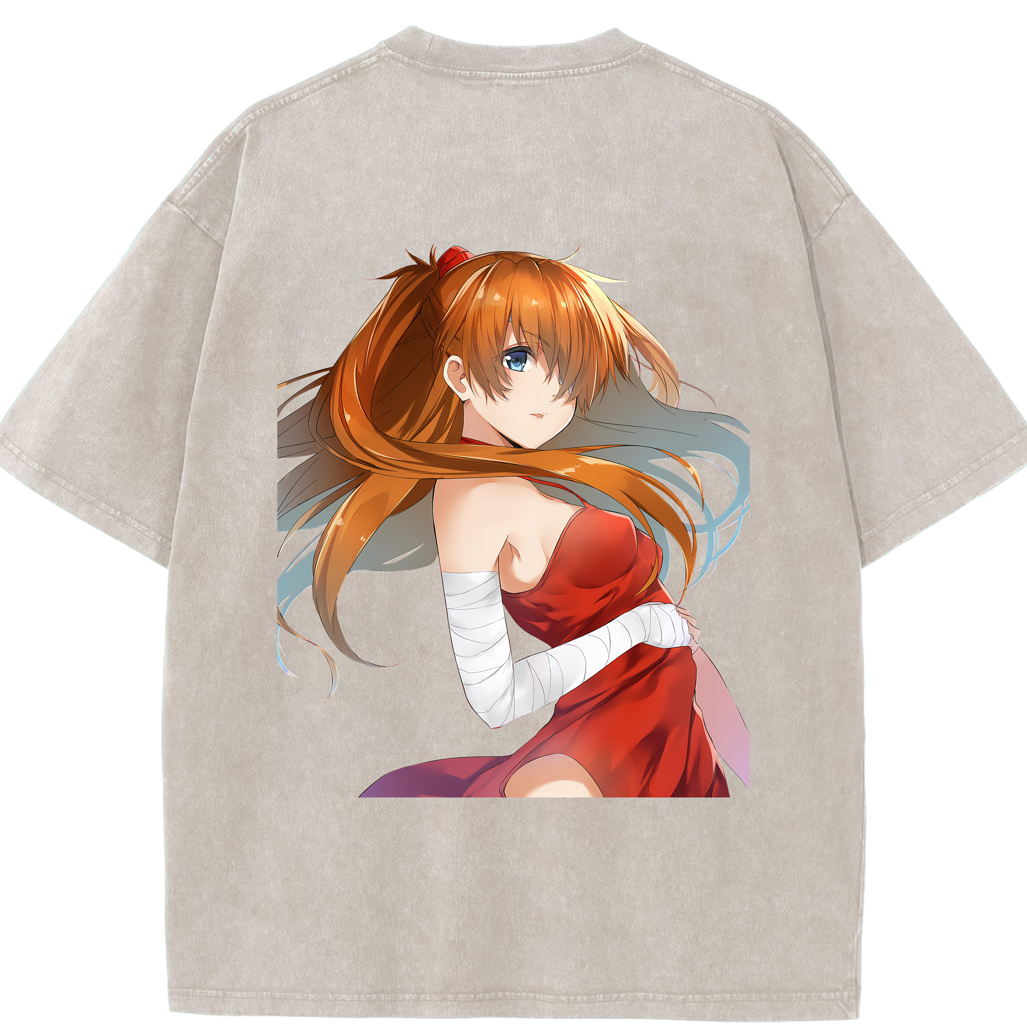 （画像用） EVA 新世紀エヴァンゲリオン 綿100% ヴィンテージ風 半袖Tシャツ（背面プリント）