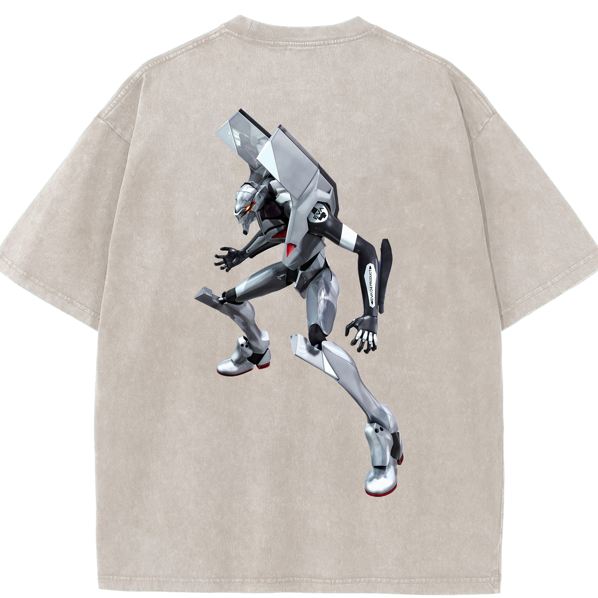 （画像用） EVA 新世紀エヴァンゲリオン 綿100% ヴィンテージ風 半袖Tシャツ（背面プリント）