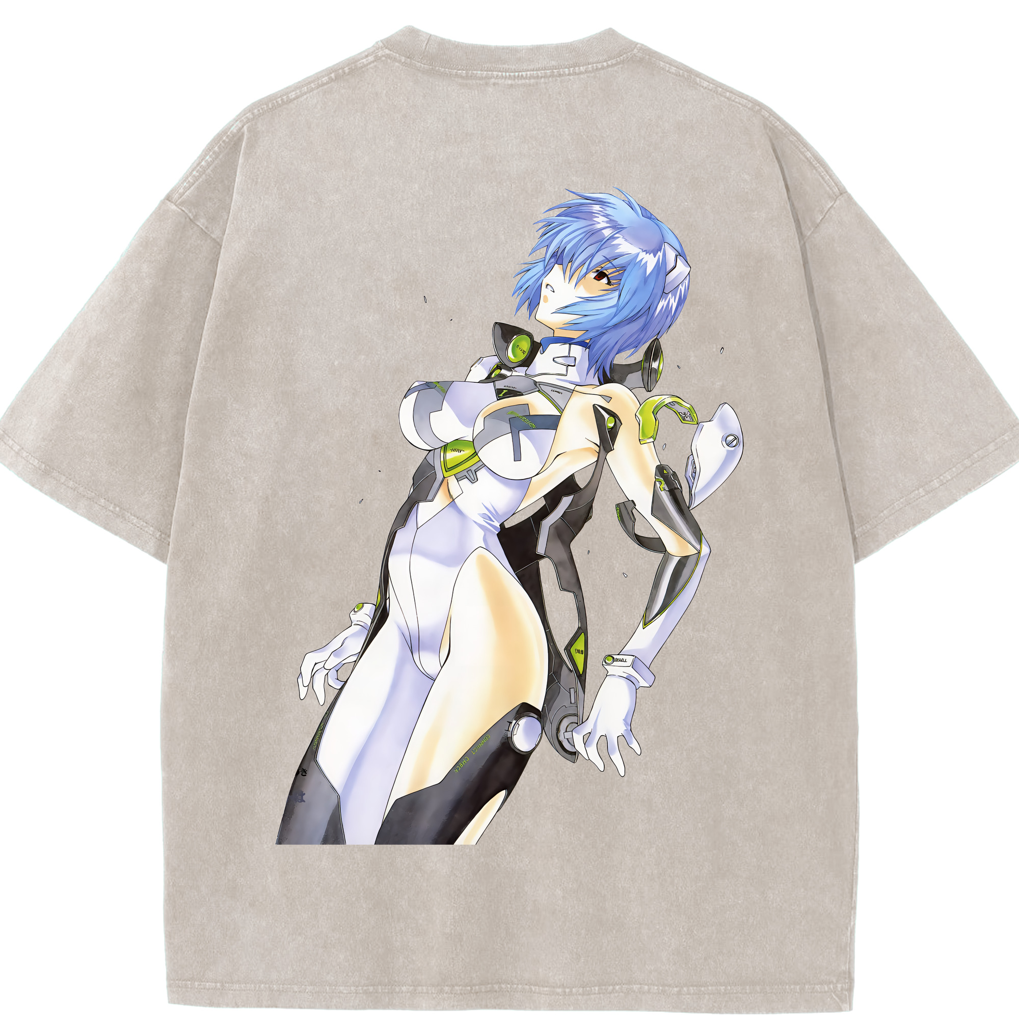 （画像用） EVA 新世紀エヴァンゲリオン 綿100% ヴィンテージ風 半袖Tシャツ（背面プリント）