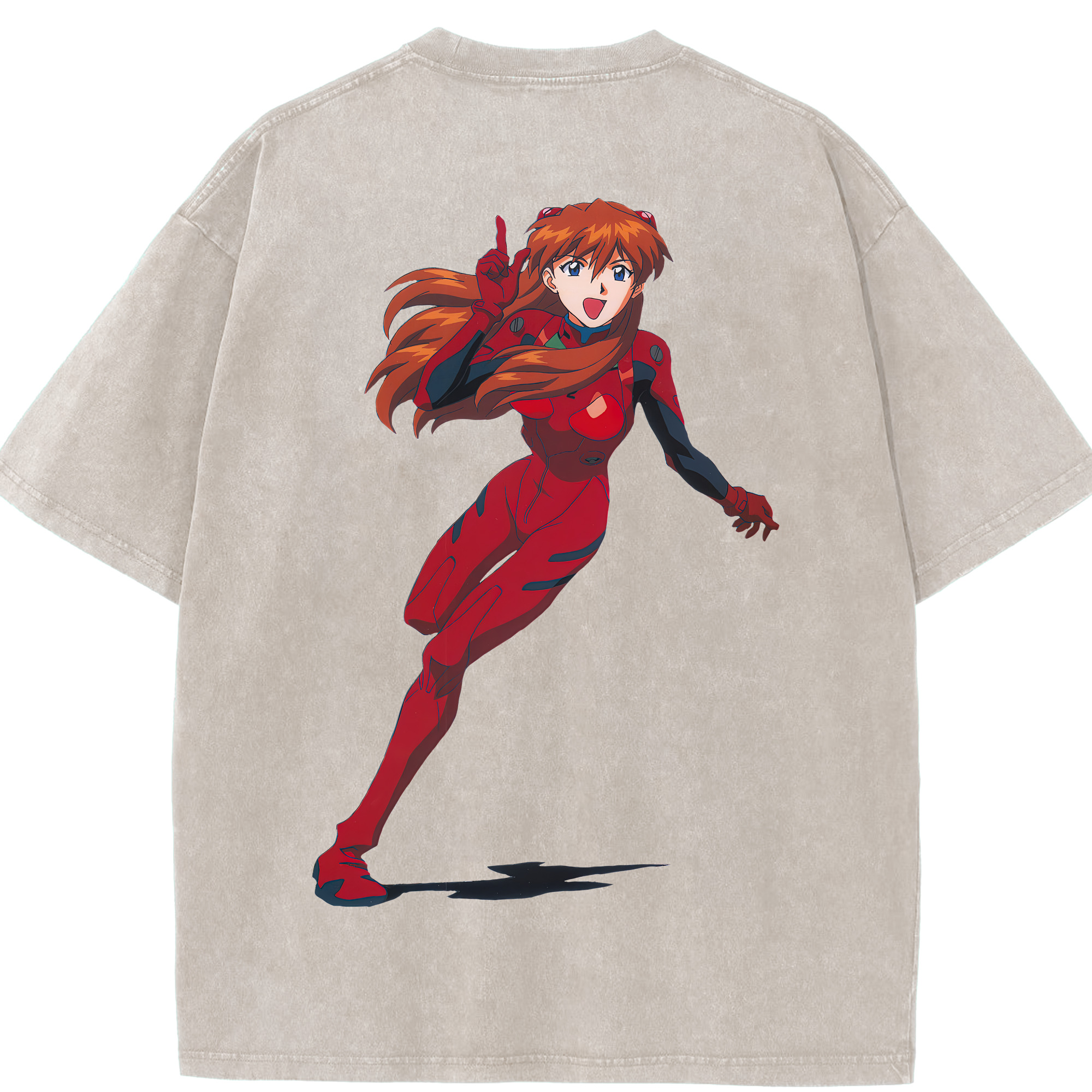 （画像用） EVA 新世紀エヴァンゲリオン 綿100% ヴィンテージ風 半袖Tシャツ（背面プリント）