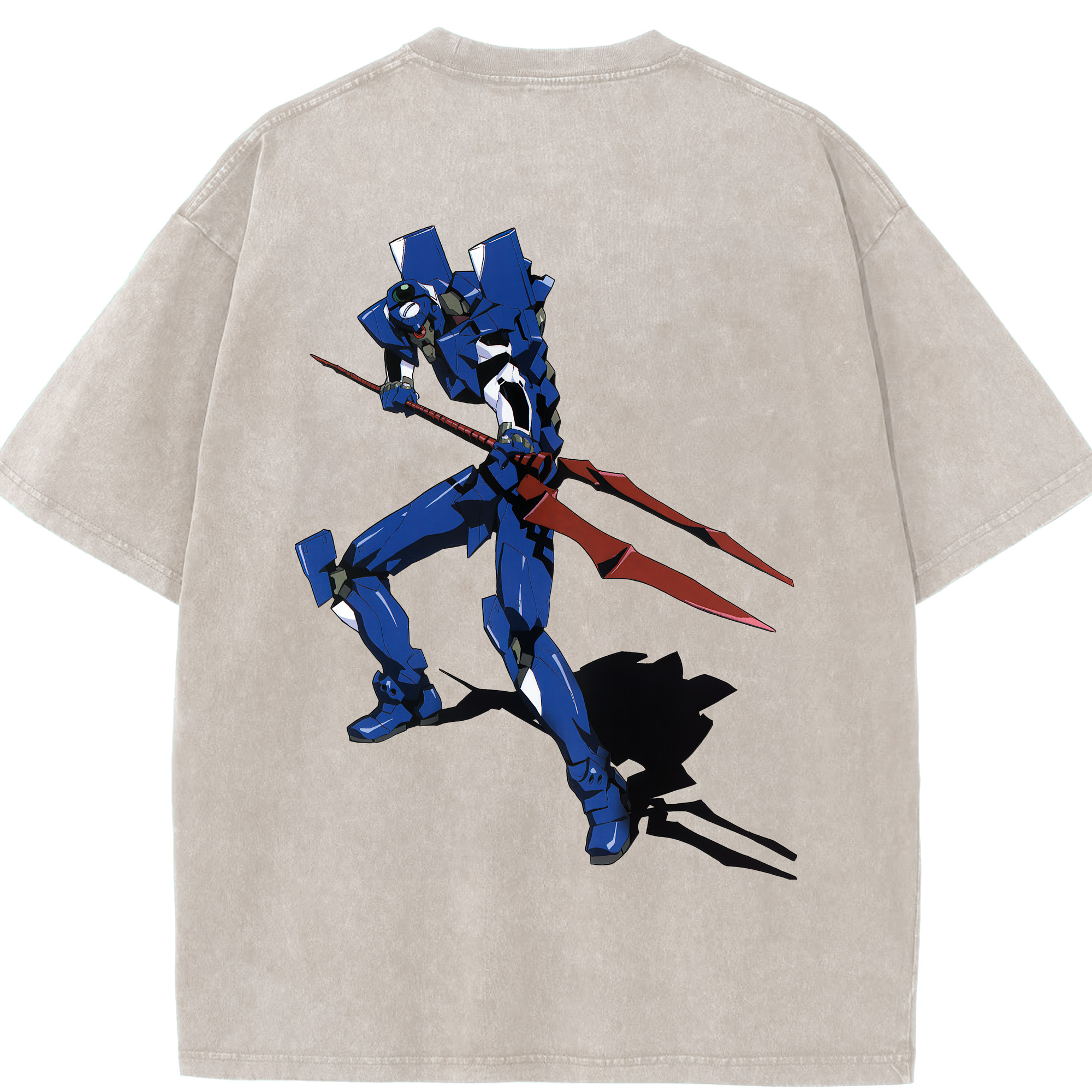 （画像用） EVA 新世紀エヴァンゲリオン 綿100% ヴィンテージ風 半袖Tシャツ（背面プリント）