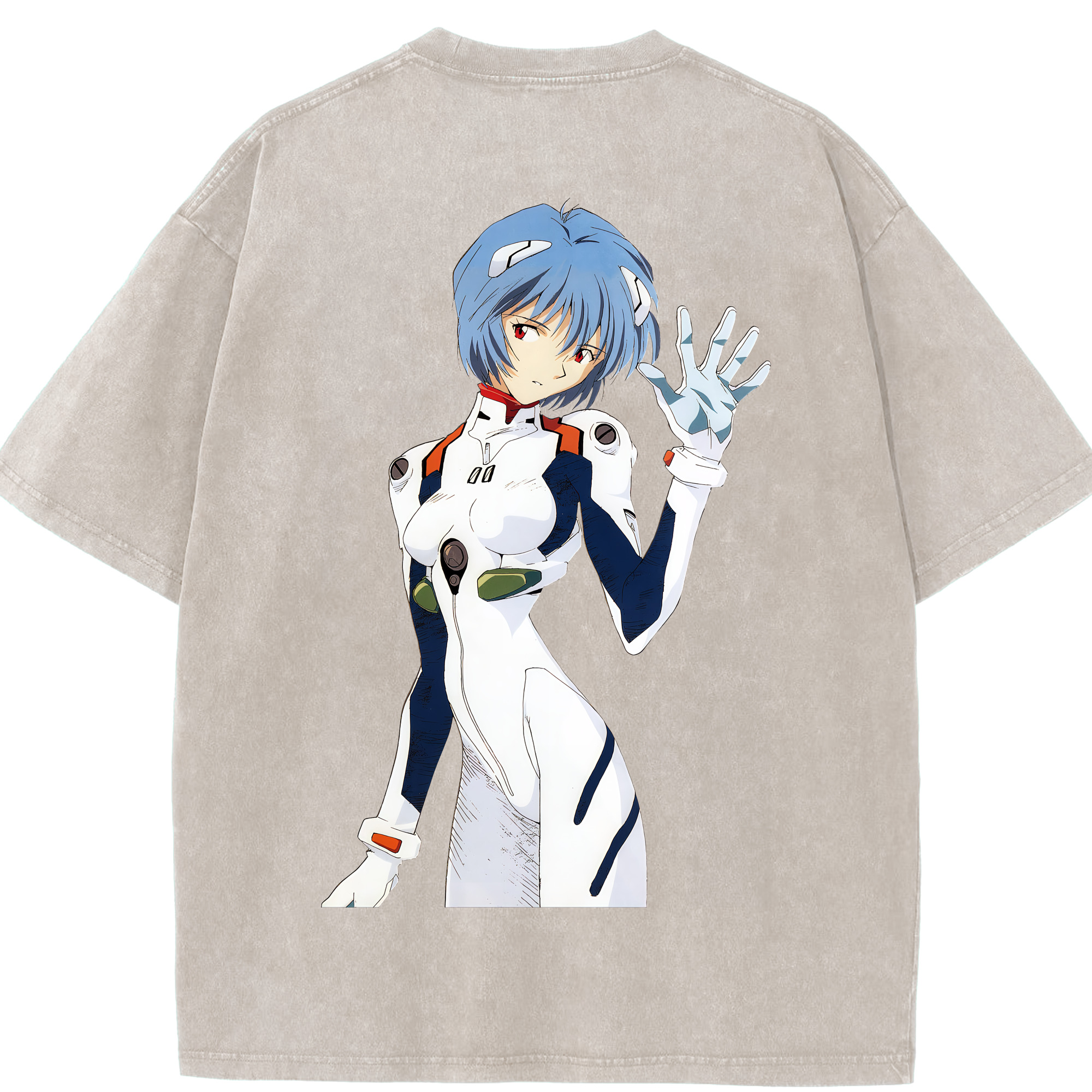 （画像用） EVA 新世紀エヴァンゲリオン 綿100% ヴィンテージ風 半袖Tシャツ（背面プリント）