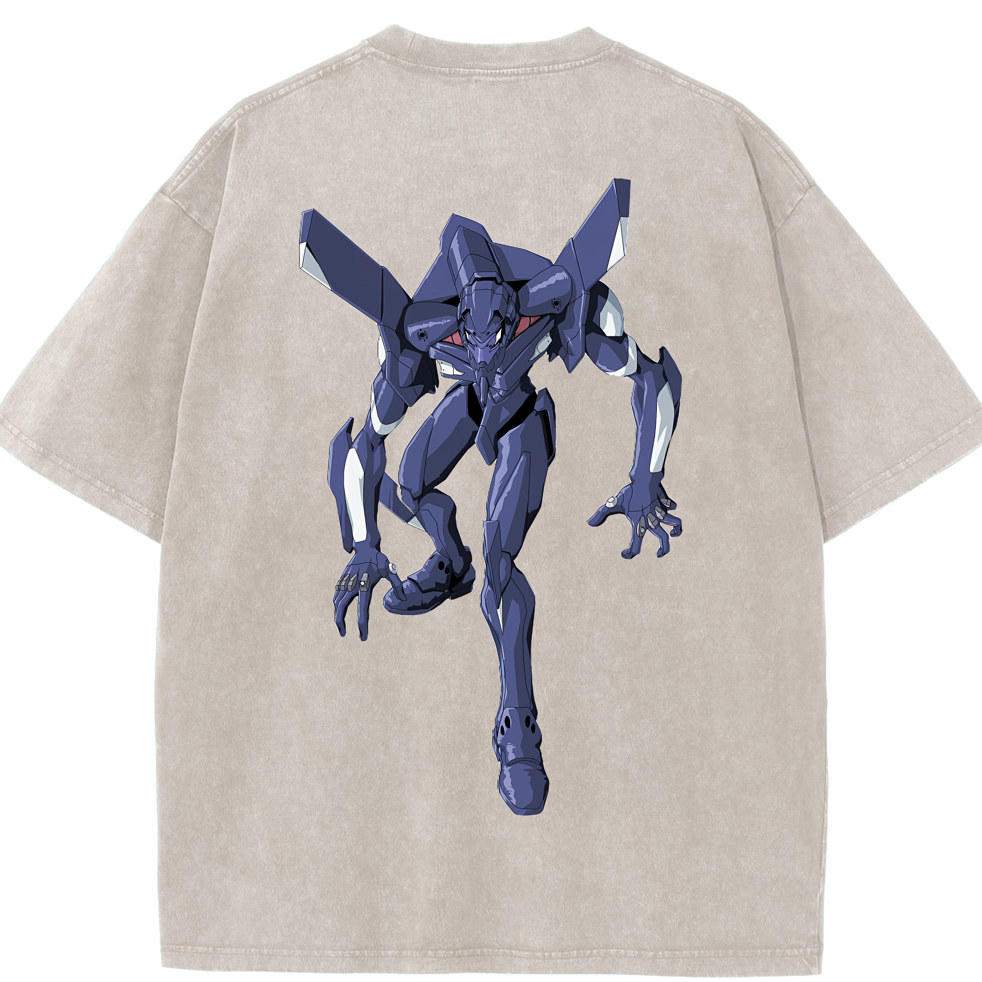 （画像用） EVA 新世紀エヴァンゲリオン 綿100% ヴィンテージ風 半袖Tシャツ（背面プリント）