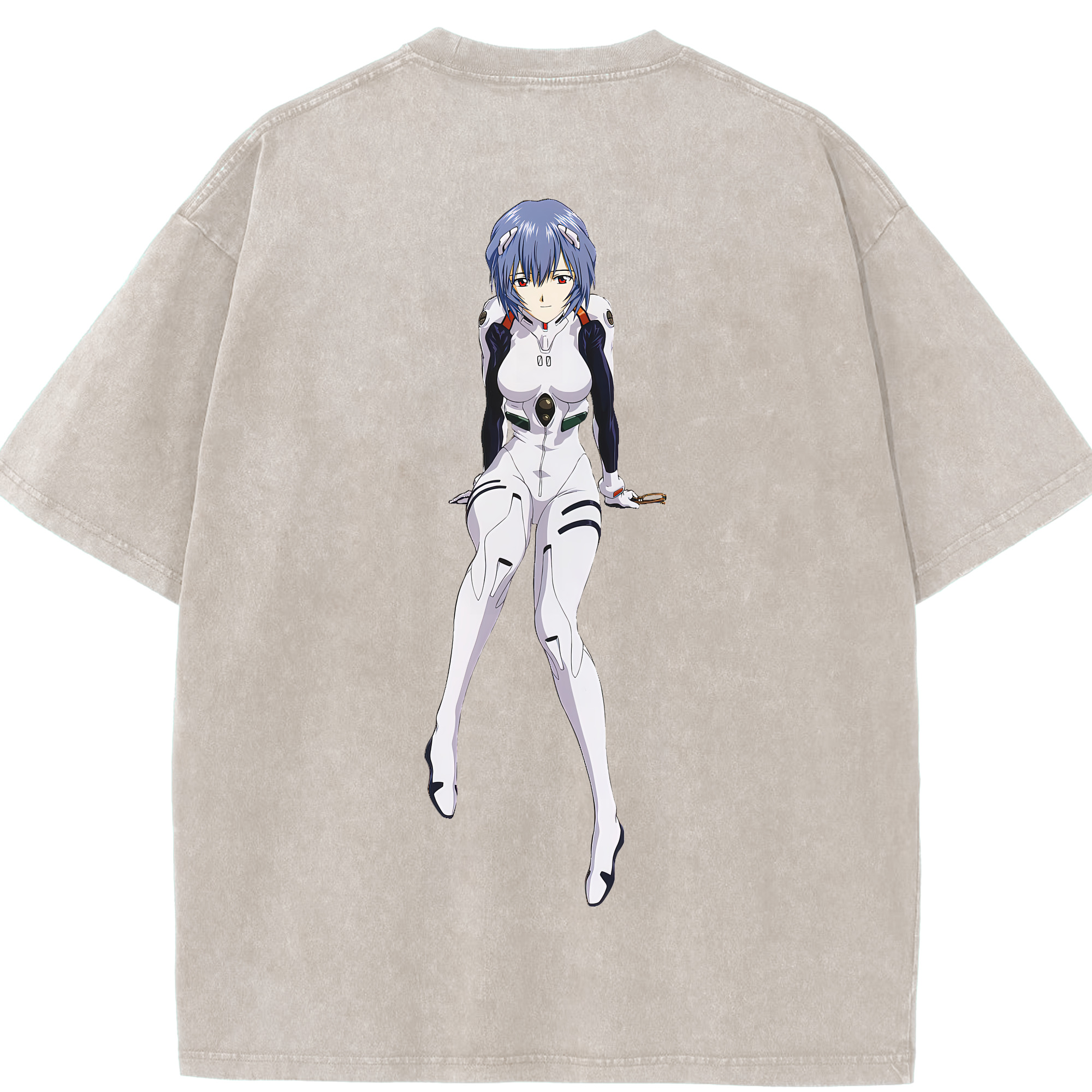 （画像用） EVA 新世紀エヴァンゲリオン 綿100% ヴィンテージ風 半袖Tシャツ（背面プリント）