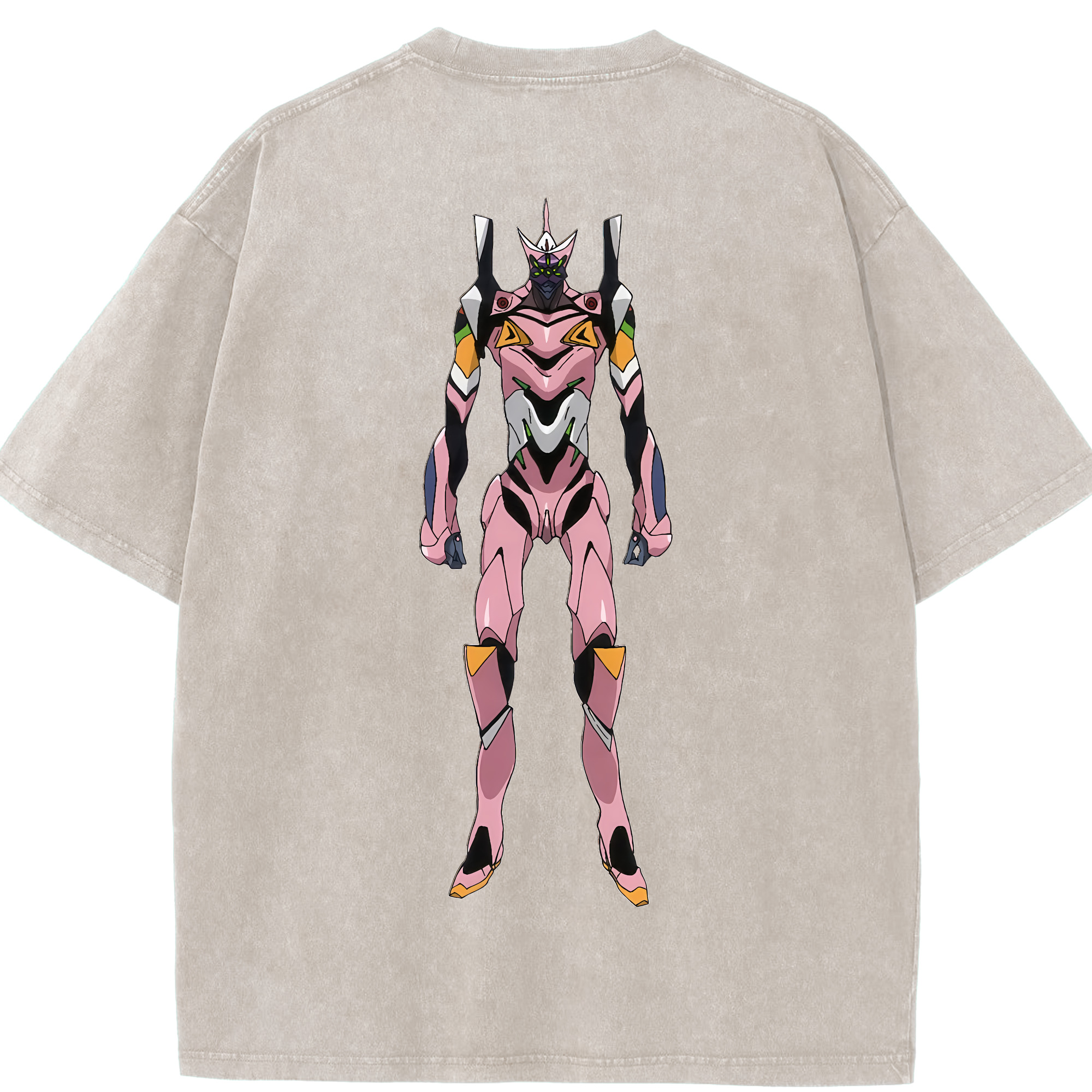 （画像用） EVA 新世紀エヴァンゲリオン 綿100% ヴィンテージ風 半袖Tシャツ（背面プリント）