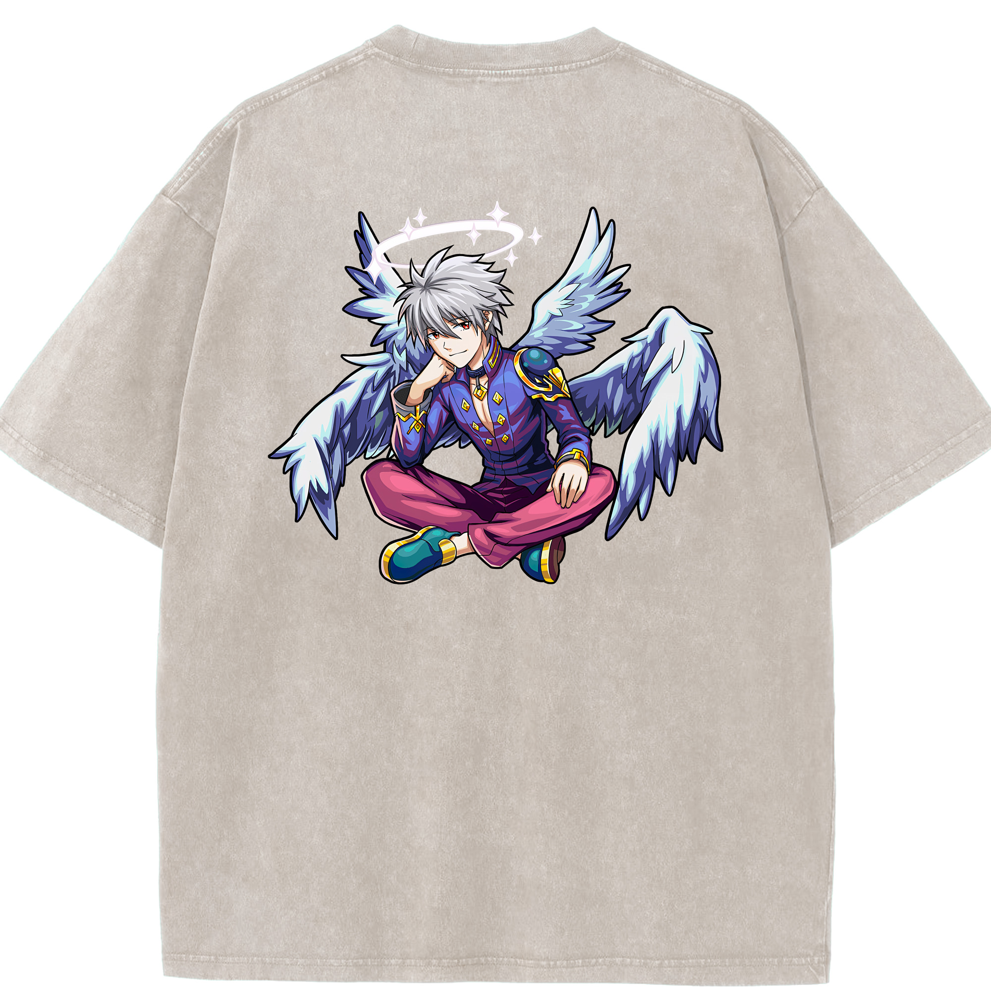 （画像用） EVA 新世紀エヴァンゲリオン 綿100% ヴィンテージ風 半袖Tシャツ（背面プリント）