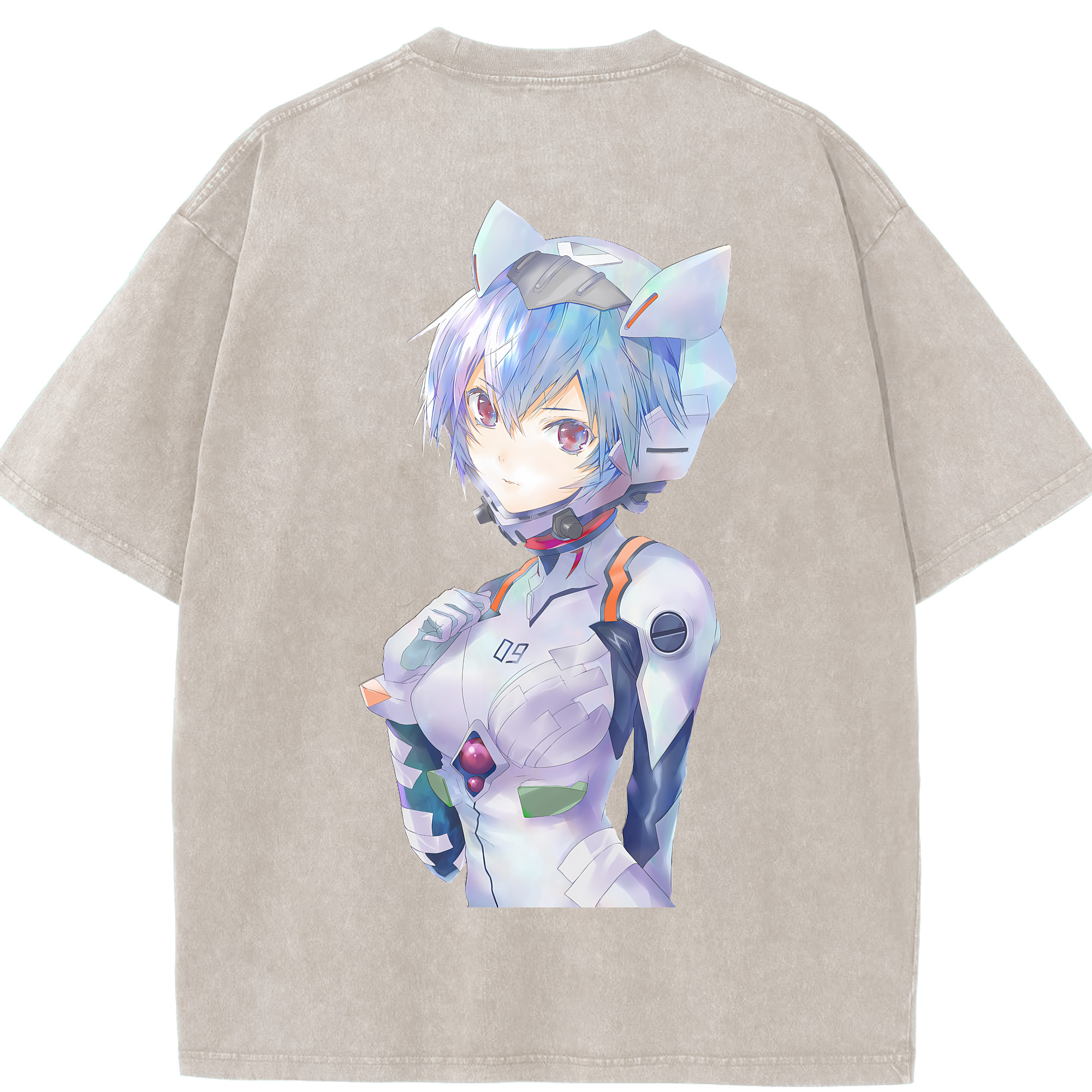 （画像用） EVA 新世紀エヴァンゲリオン 綿100% ヴィンテージ風 半袖Tシャツ（背面プリント）