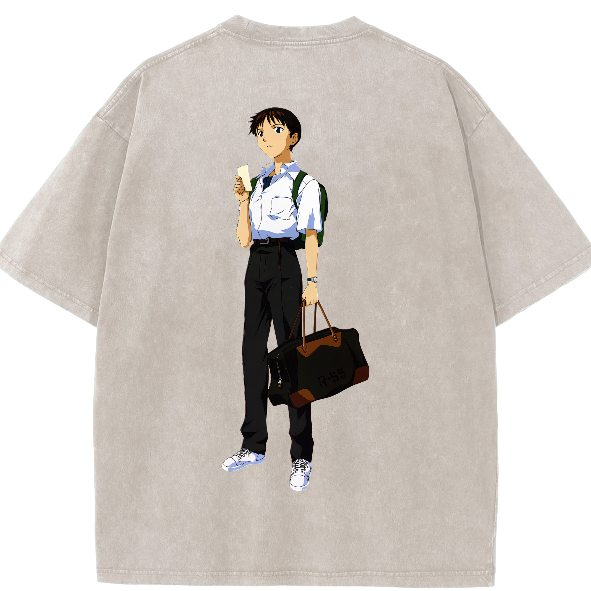 （画像用） EVA 新世紀エヴァンゲリオン 綿100% ヴィンテージ風 半袖Tシャツ（背面プリント）