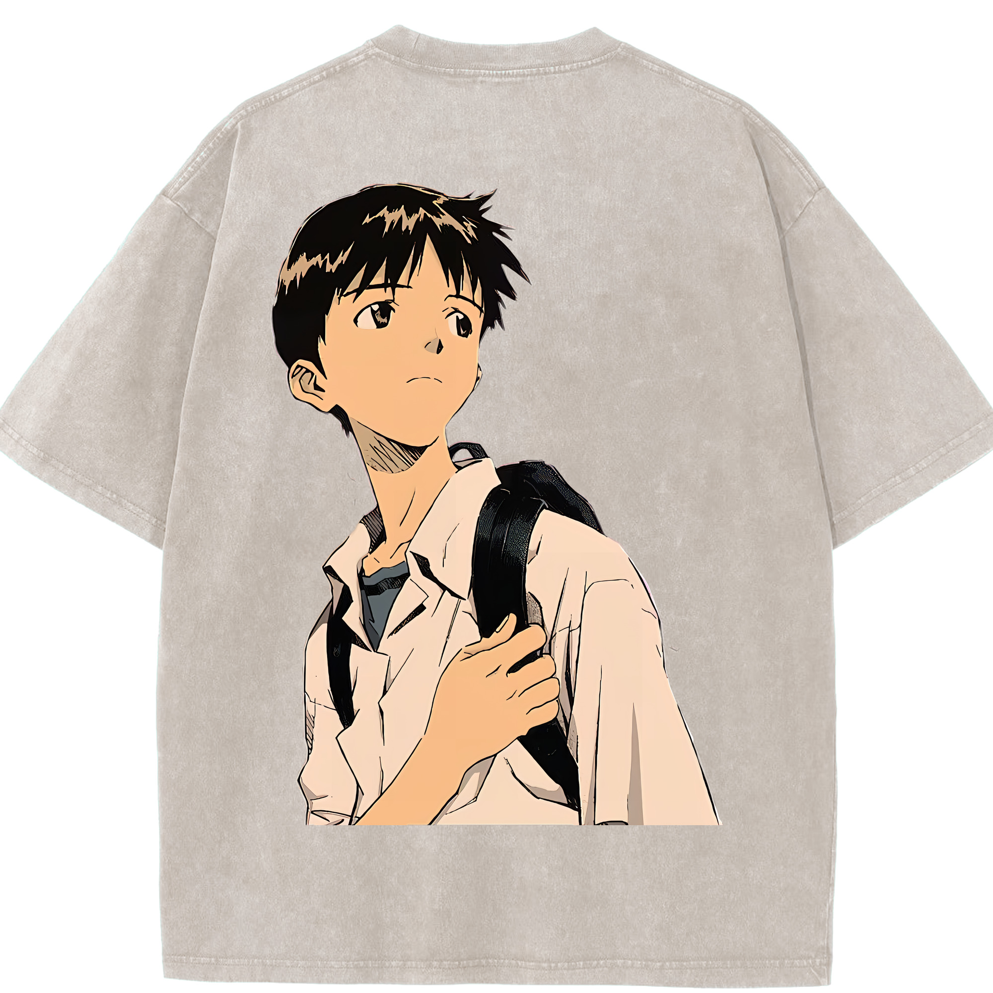 （画像用） EVA 新世紀エヴァンゲリオン 綿100% ヴィンテージ風 半袖Tシャツ（背面プリント）