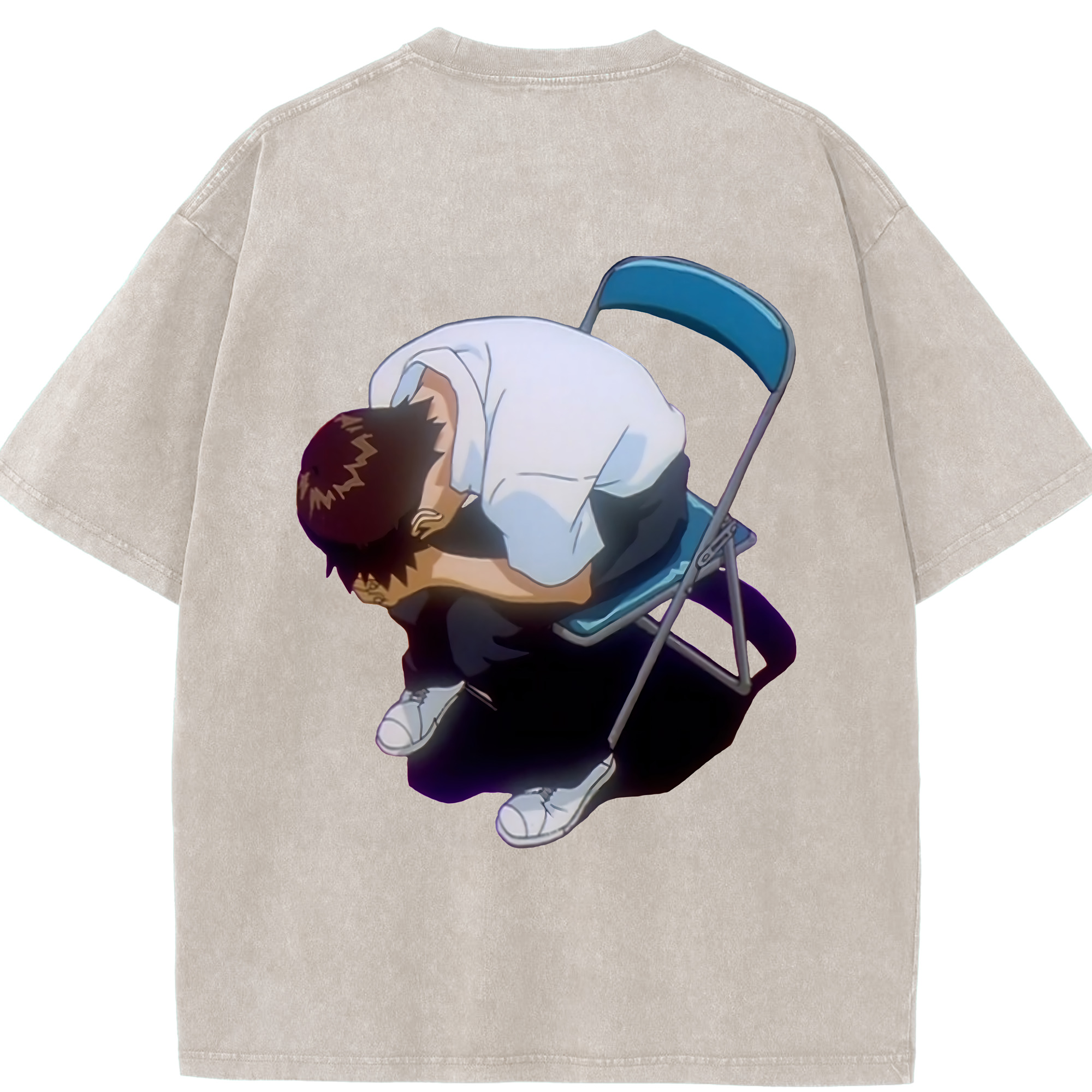 （画像用） EVA 新世紀エヴァンゲリオン 綿100% ヴィンテージ風 半袖Tシャツ（背面プリント）