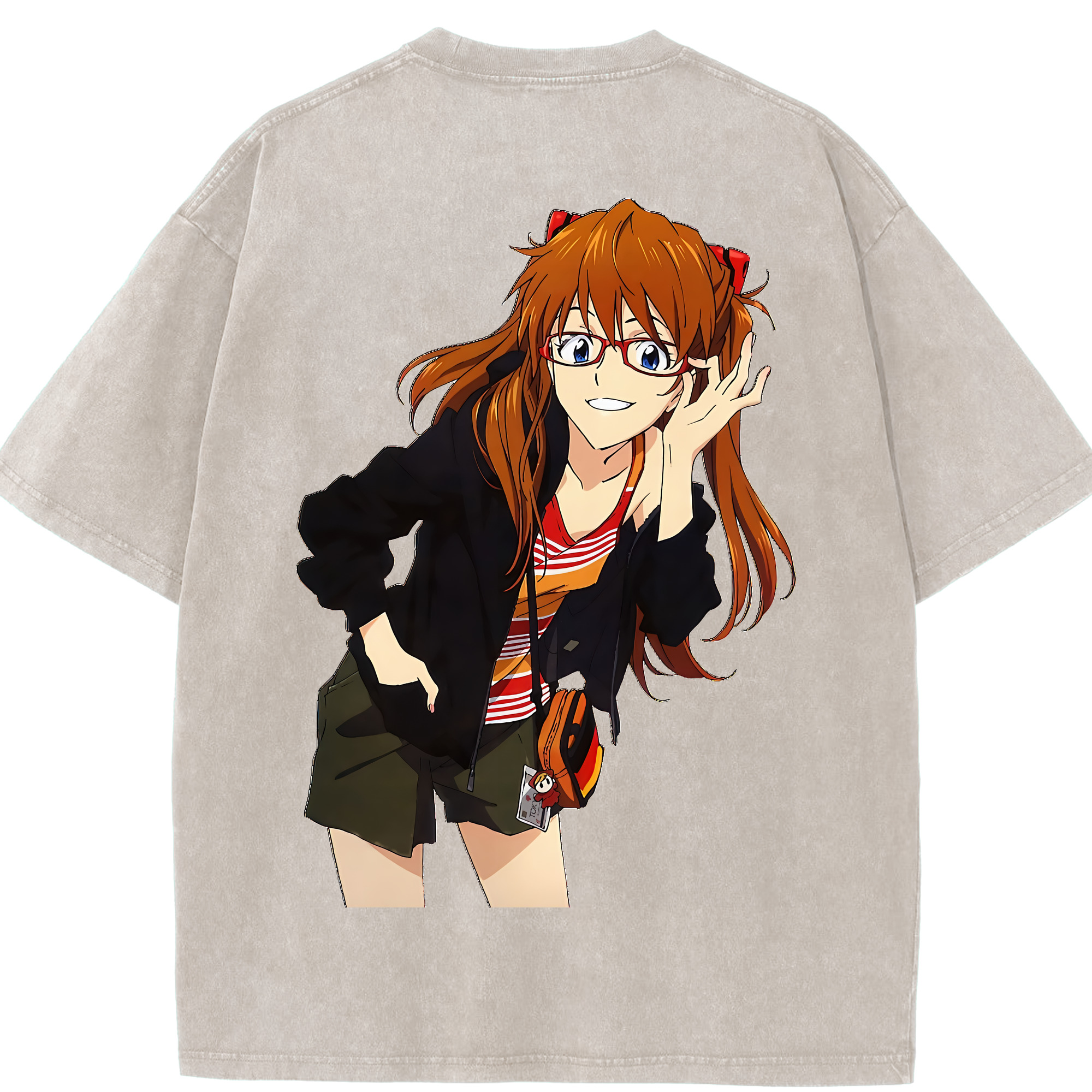 （画像用） EVA 新世紀エヴァンゲリオン 綿100% ヴィンテージ風 半袖Tシャツ（背面プリント）