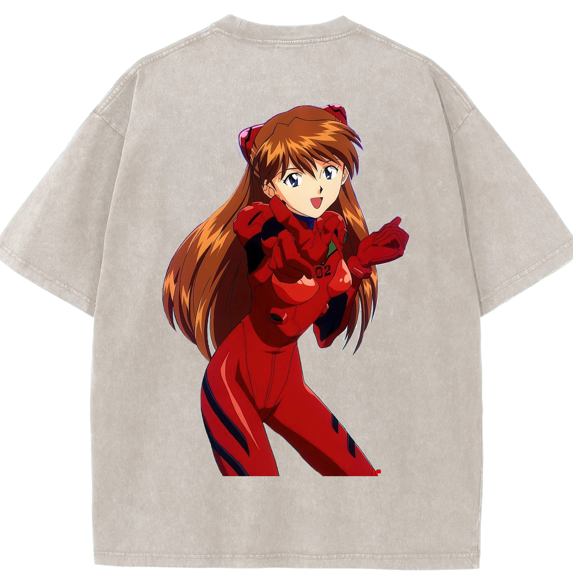 （画像用） EVA 新世紀エヴァンゲリオン 綿100% ヴィンテージ風 半袖Tシャツ（背面プリント）