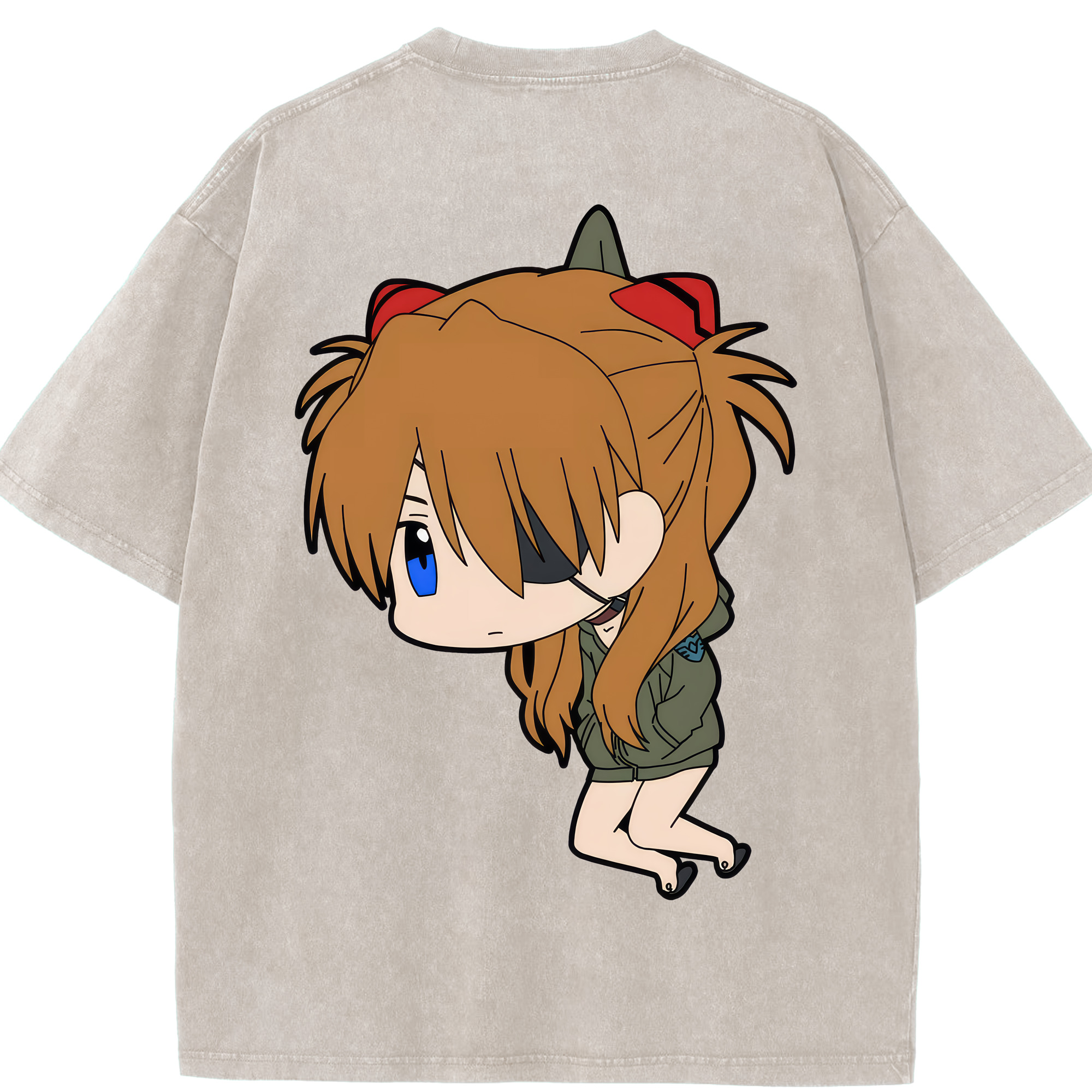 （画像用） EVA 新世紀エヴァンゲリオン 綿100% ヴィンテージ風 半袖Tシャツ（背面プリント）