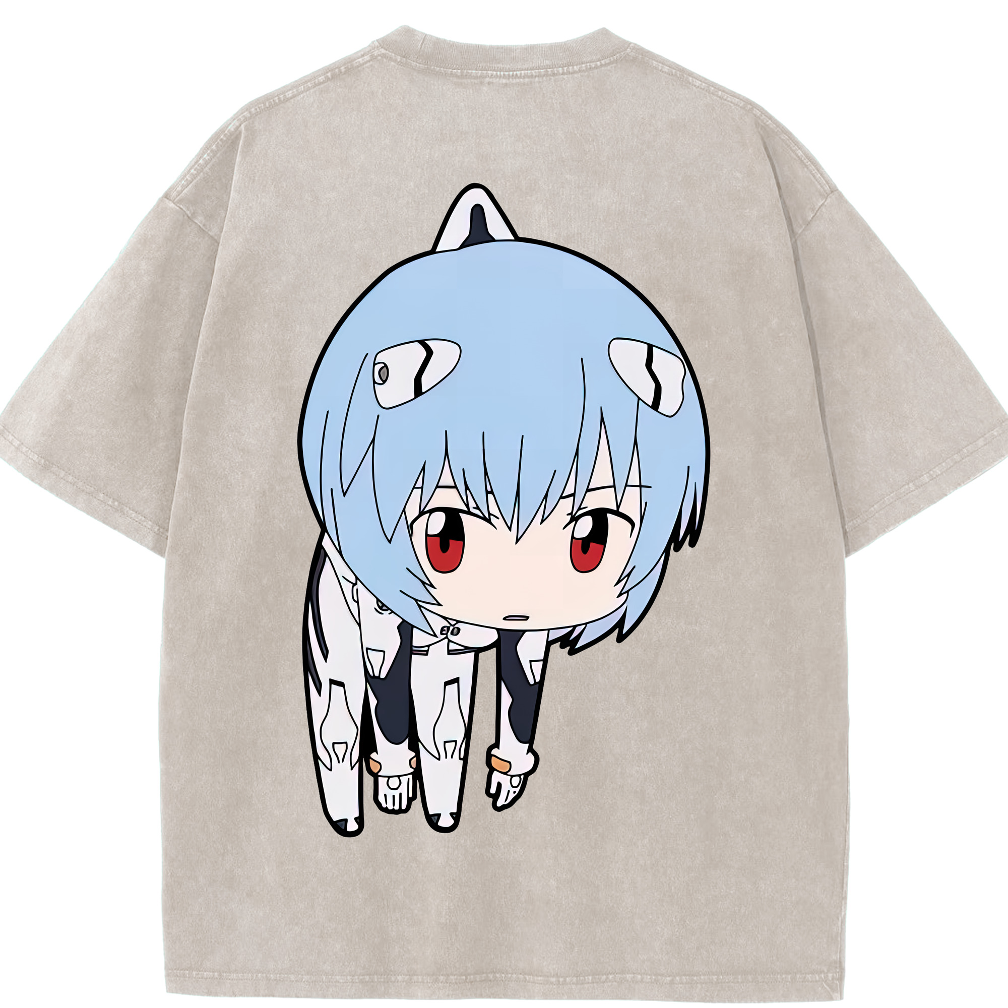 （画像用） EVA 新世紀エヴァンゲリオン 綿100% ヴィンテージ風 半袖Tシャツ（背面プリント）